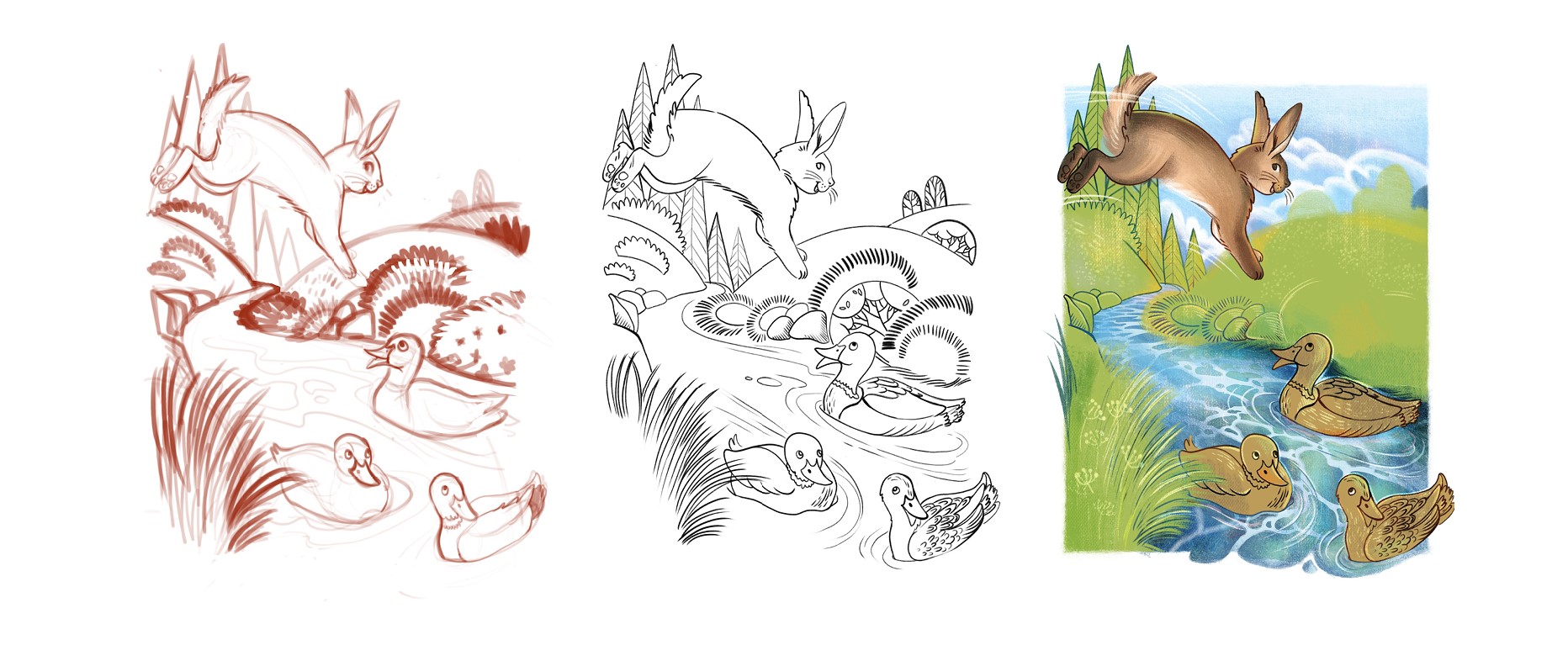 Весенние дни | лесные персонажи — Изображение №7 — Иллюстрация, Графика на Dprofile