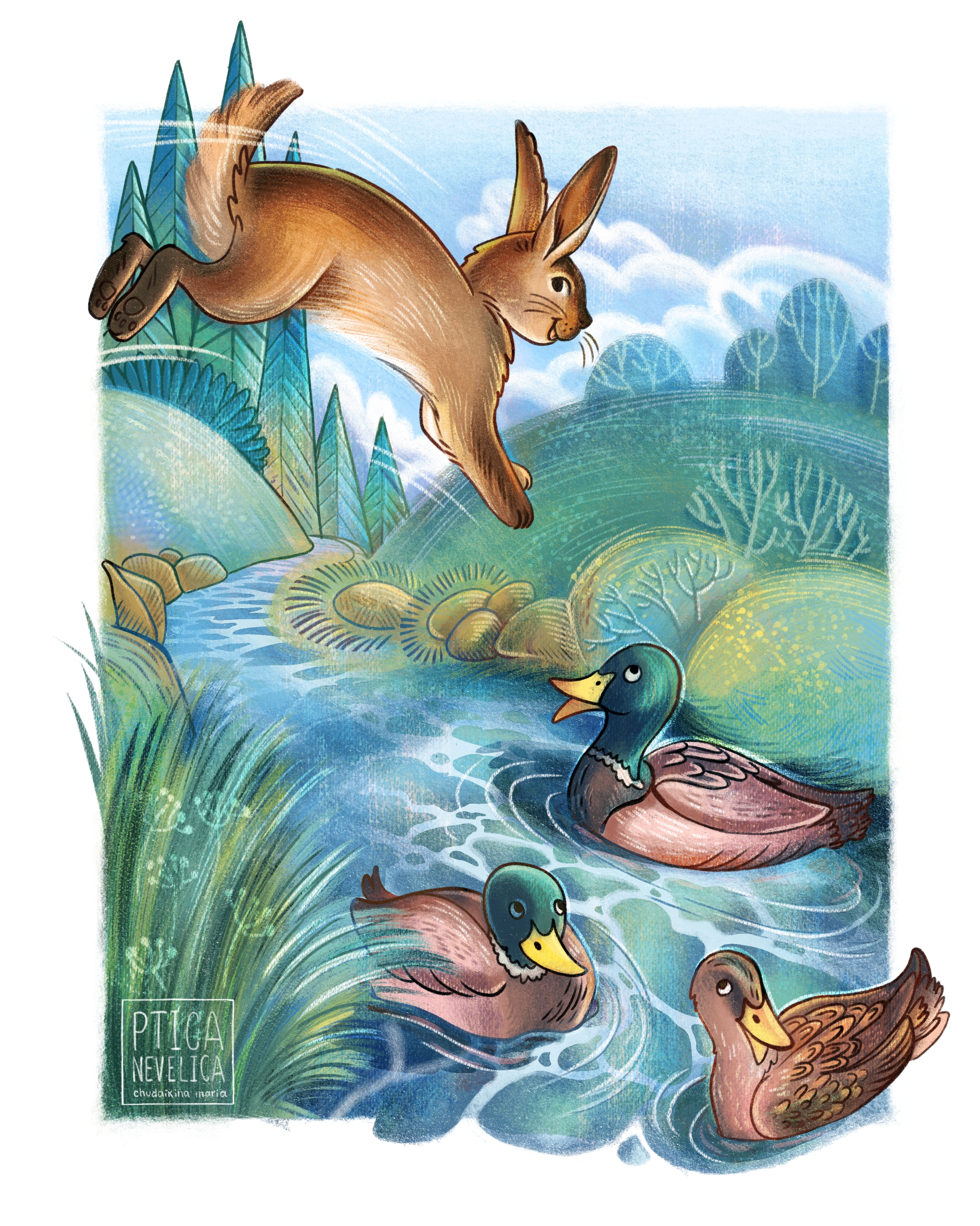 Весенние дни | лесные персонажи — Изображение №6 — Иллюстрация, Графика на Dprofile