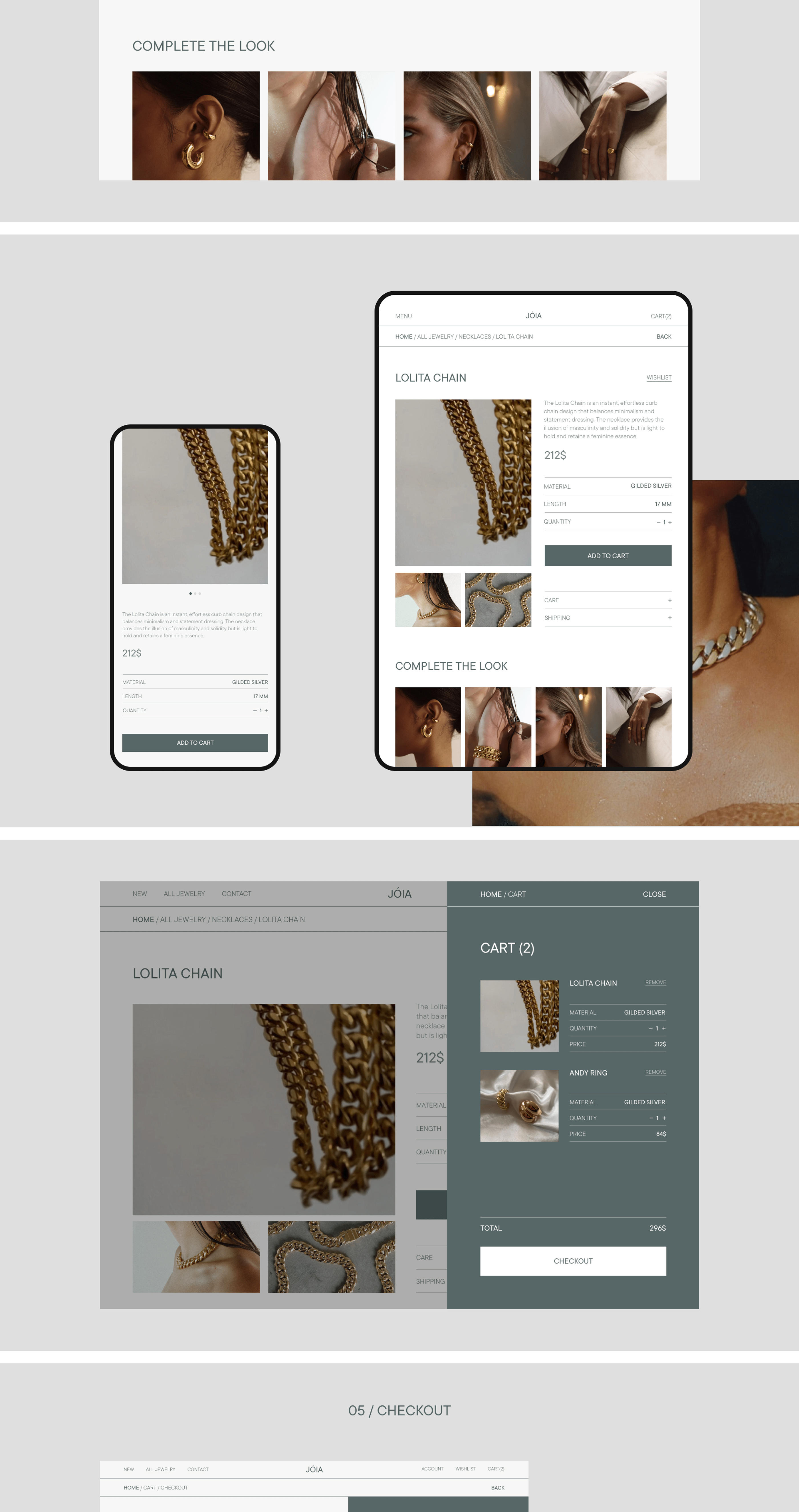 JÓIA / online store — Изображение №6 — Интерфейсы на Dprofile