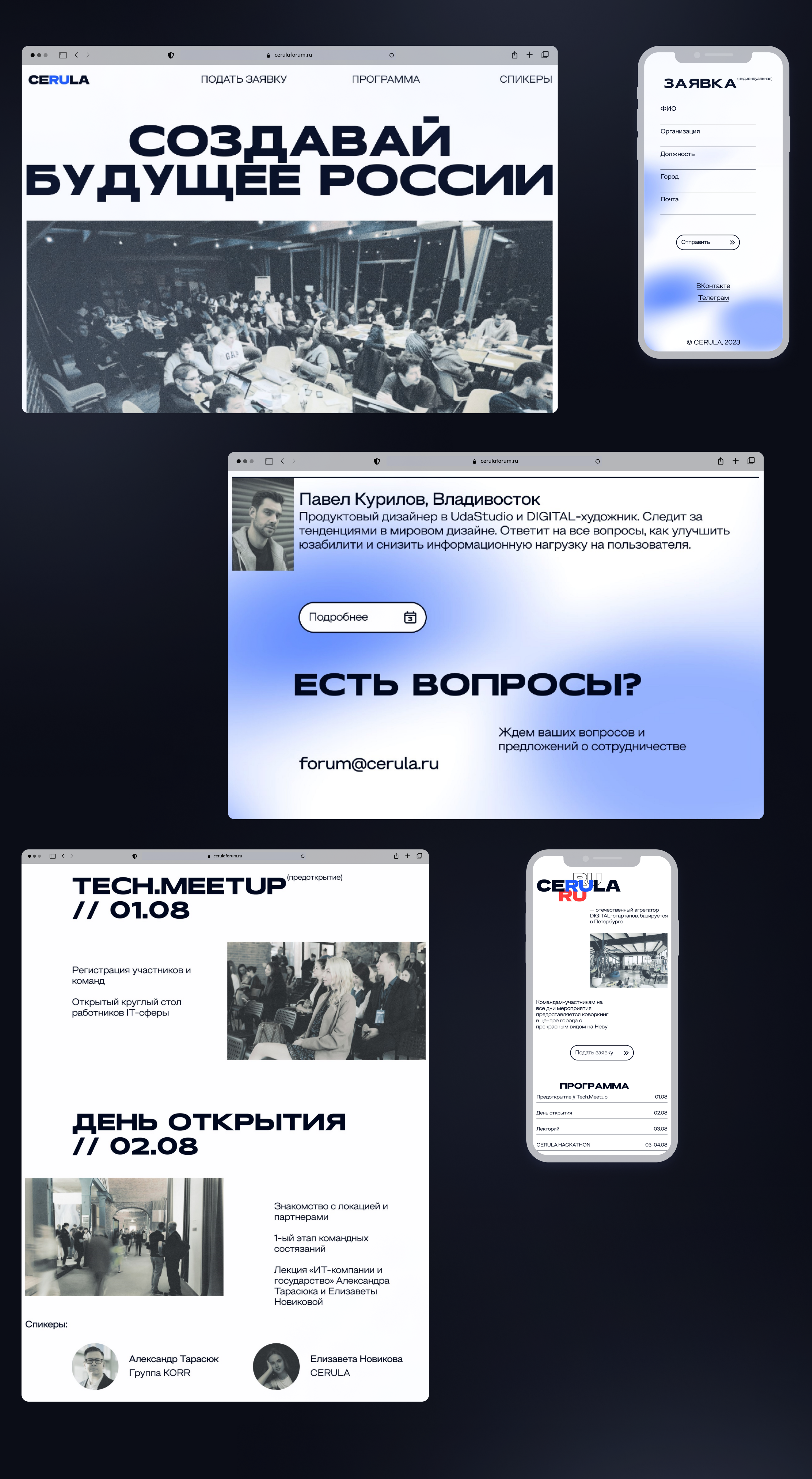 Digital-форум ЦЕРУЛА | Сайт и постеры — Изображение №8 — Интерфейсы, Брендинг на Dprofile