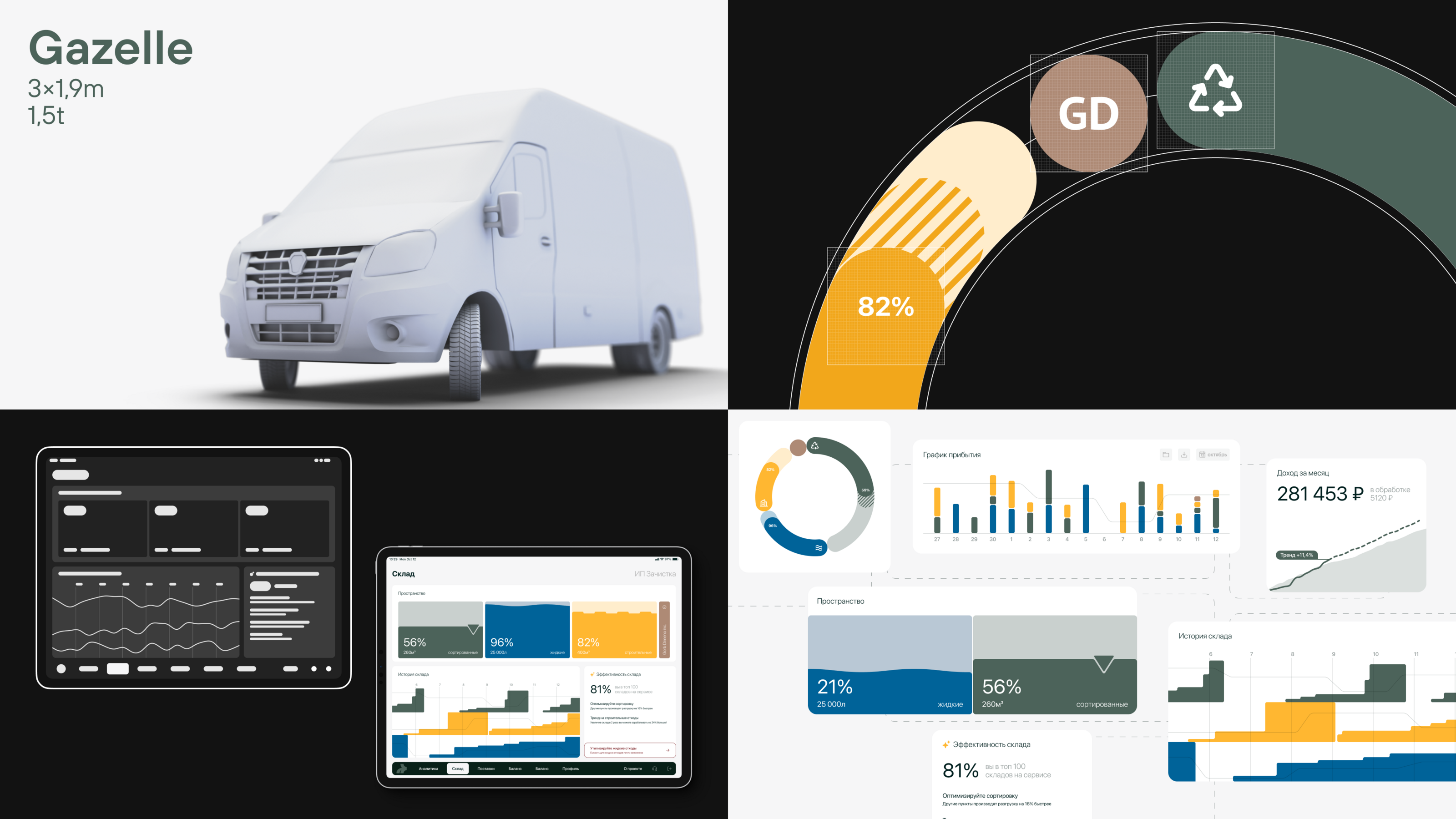 Сервис утилизации отходов Ecotaxi — Изображение №14 — Интерфейсы, 3D на Dprofile
