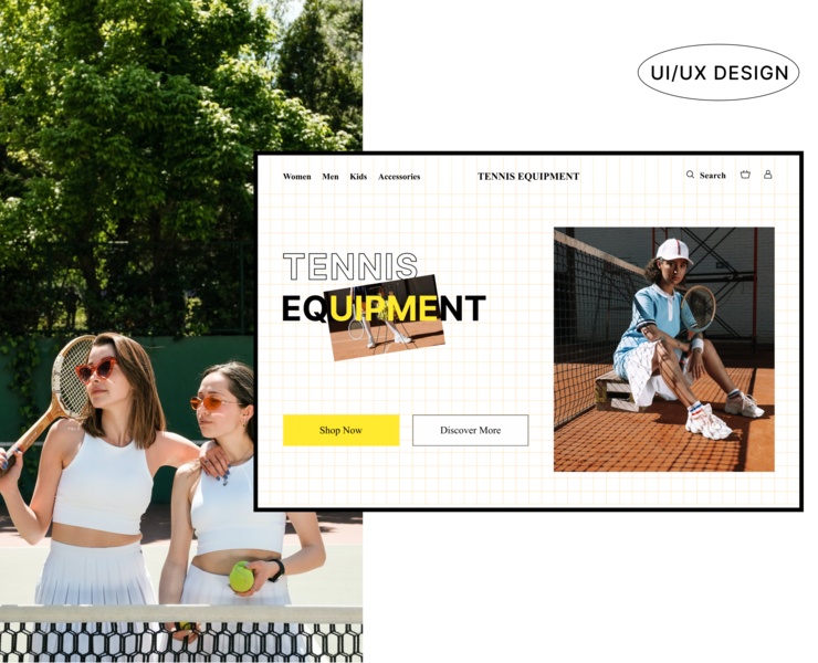 TENNIS online-store — Интерфейсы, Брендинг на Dprofile