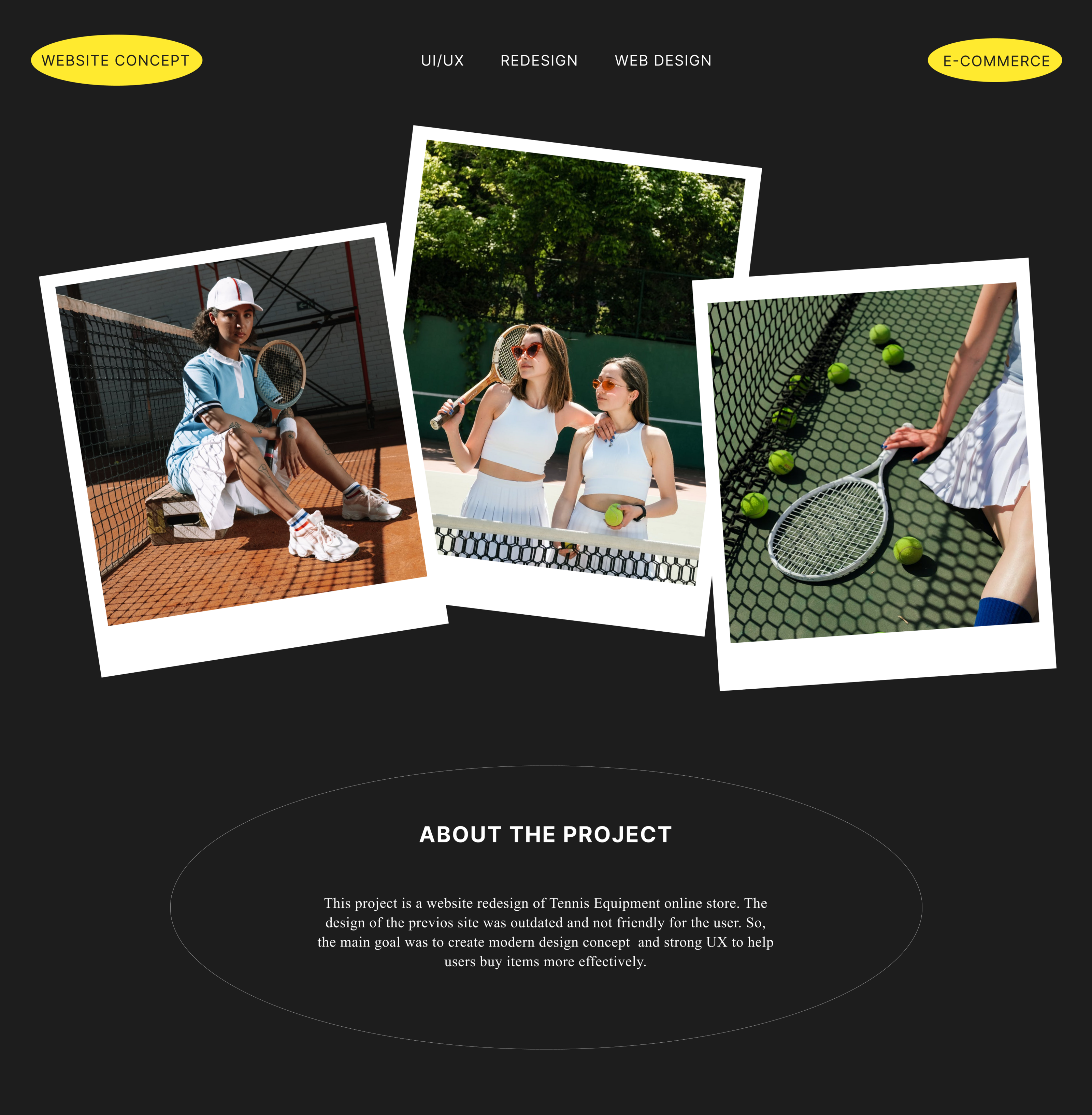 TENNIS online-store — Изображение №1 — Интерфейсы, Брендинг на Dprofile