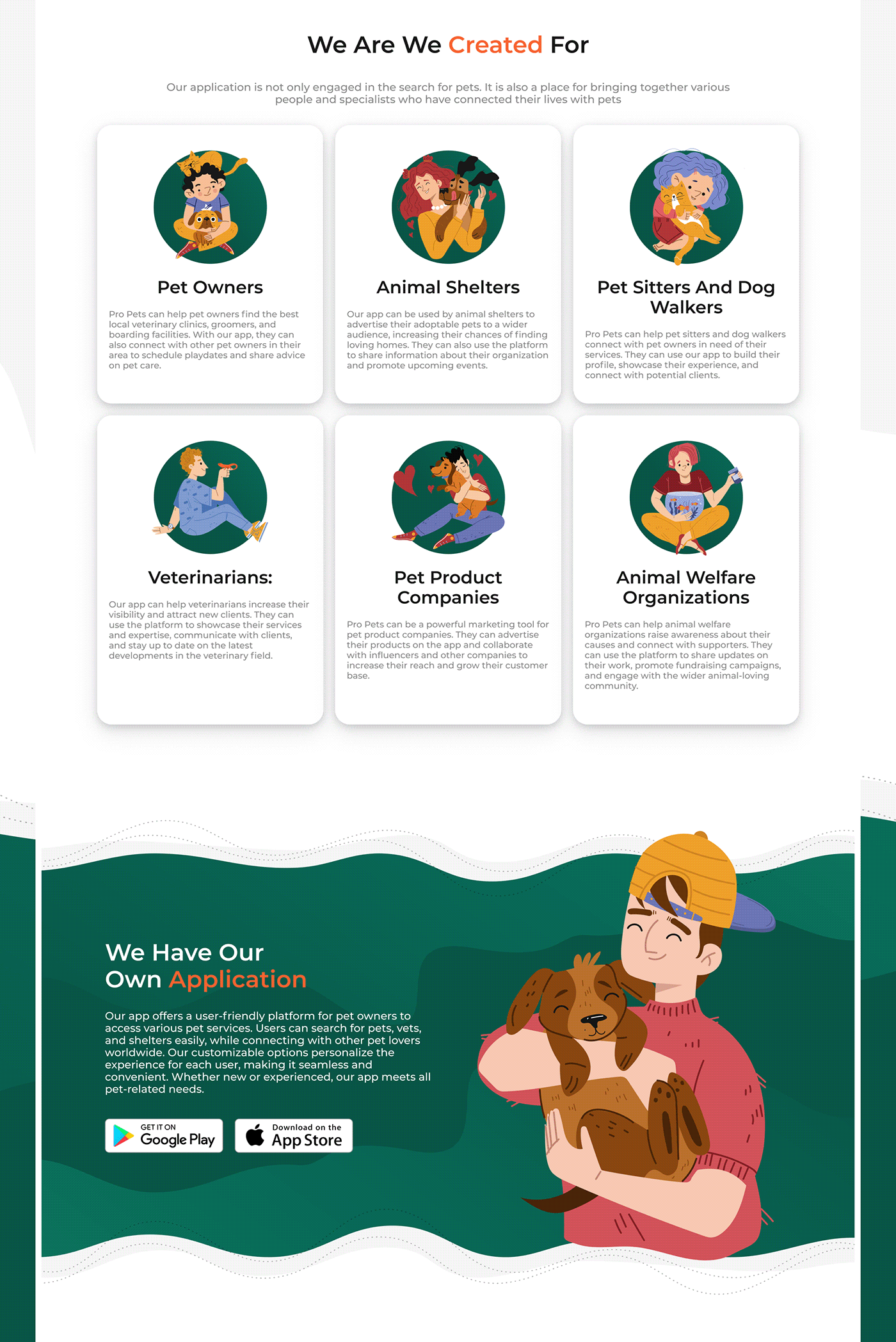 Pro Pets Landing Page — Изображение №6 — Интерфейсы на Dprofile