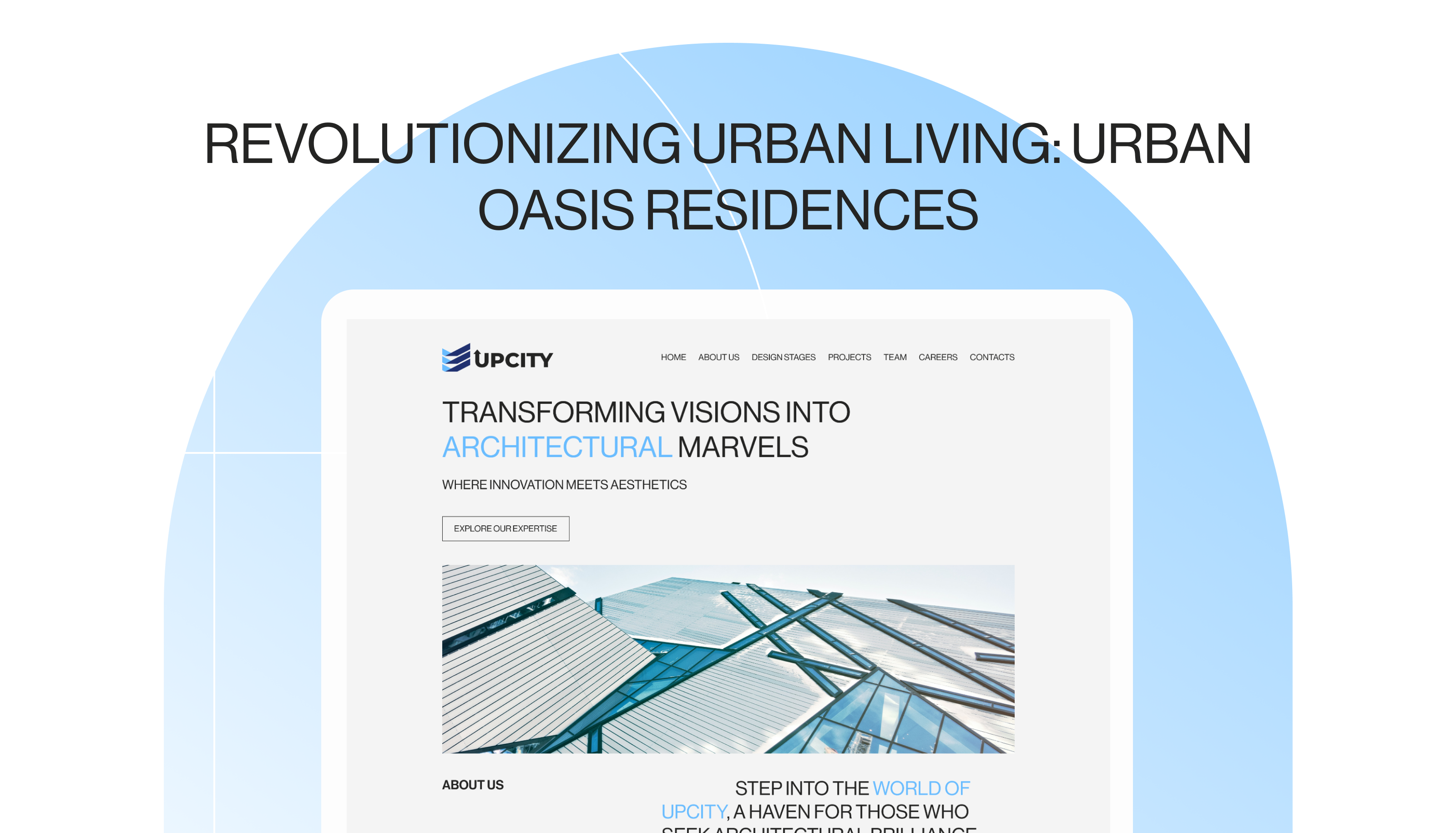 UPcity Landing Page — Изображение №2 — Интерфейсы на Dprofile