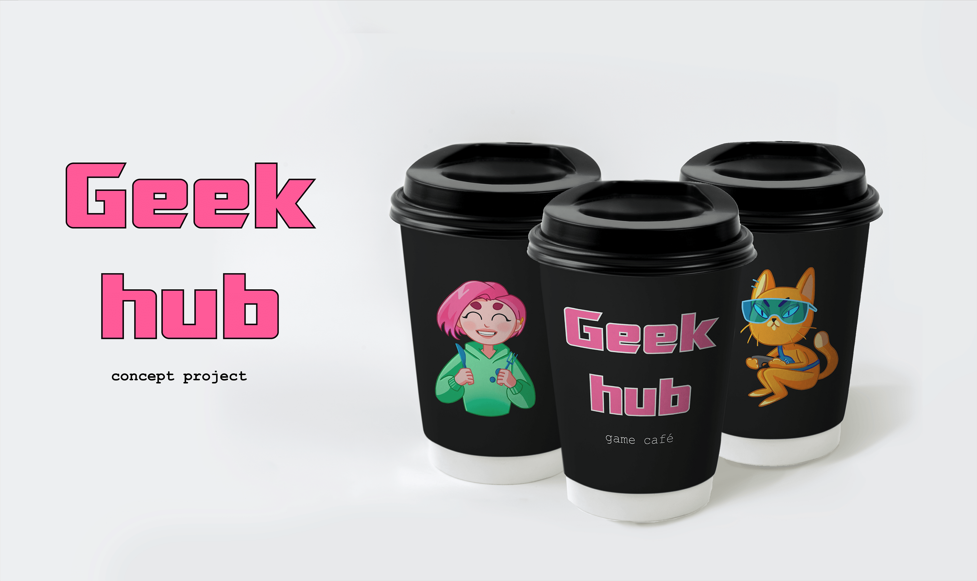 Brand character - game cafe - Geek hub — Изображение №1 — Брендинг, Иллюстрация на Dprofile