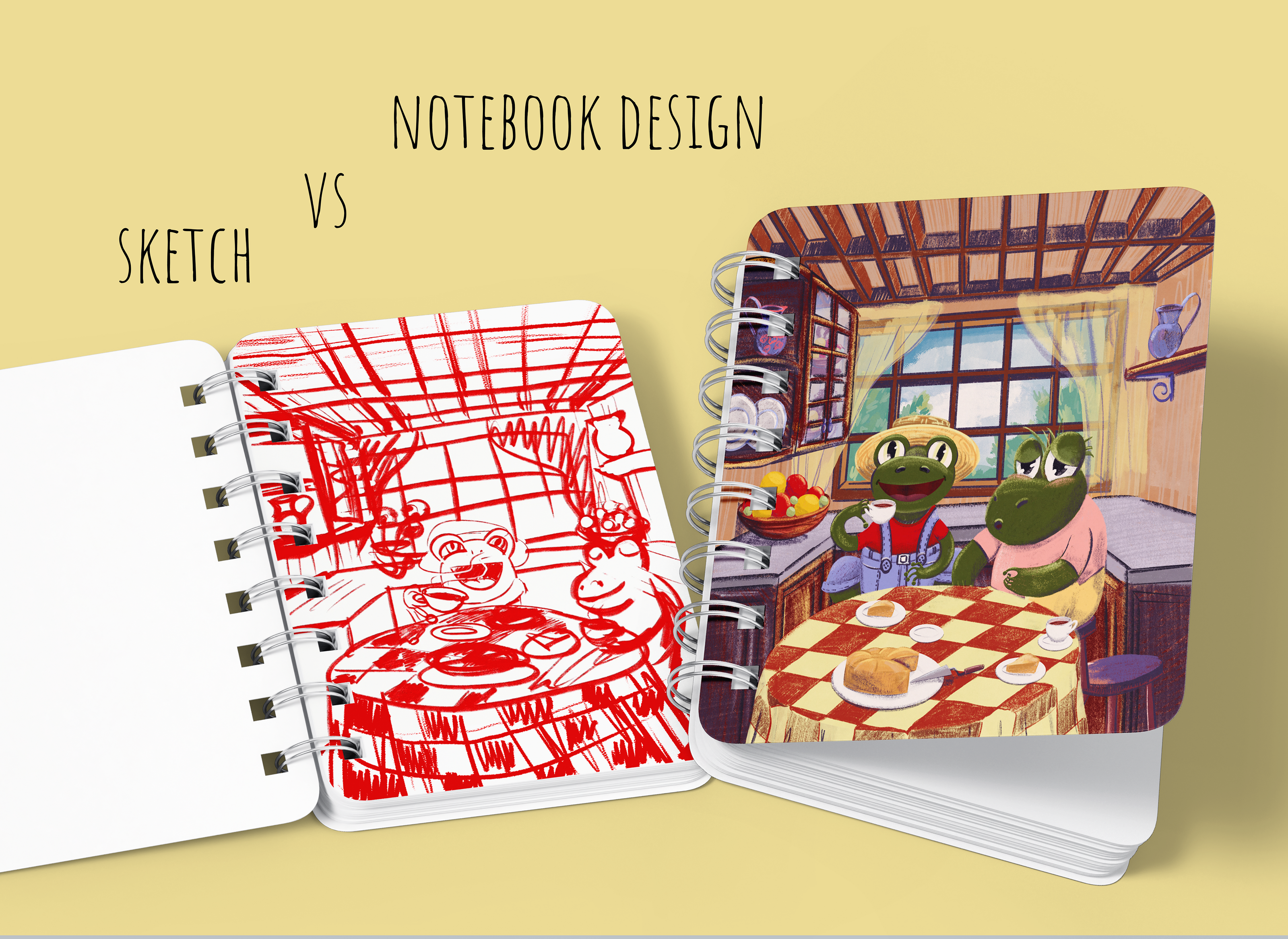 Card & notebook design "Happy frogs day" — Изображение №2 — Брендинг, Иллюстрация на Dprofile