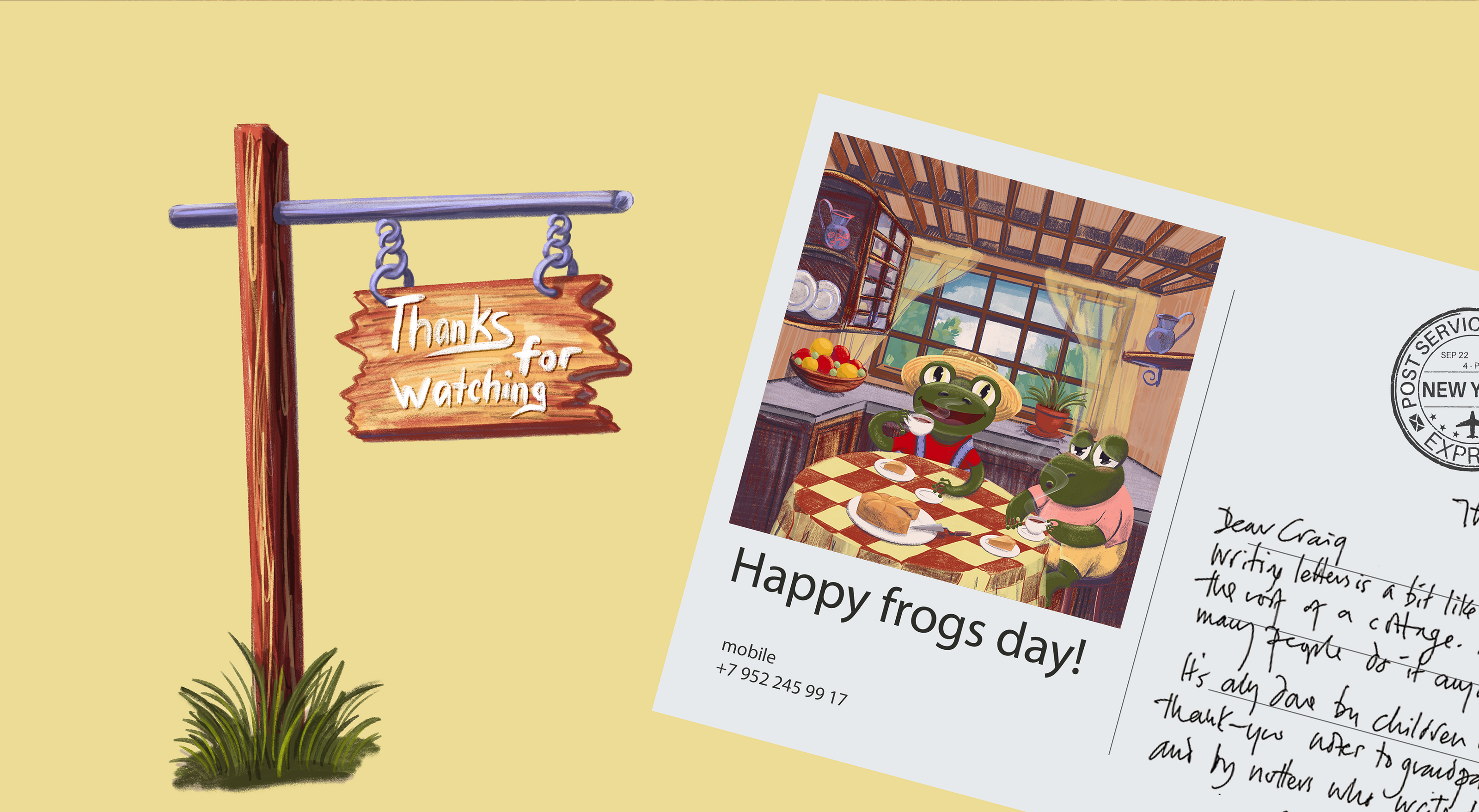 Card & notebook design "Happy frogs day" — Изображение №5 — Брендинг, Иллюстрация на Dprofile