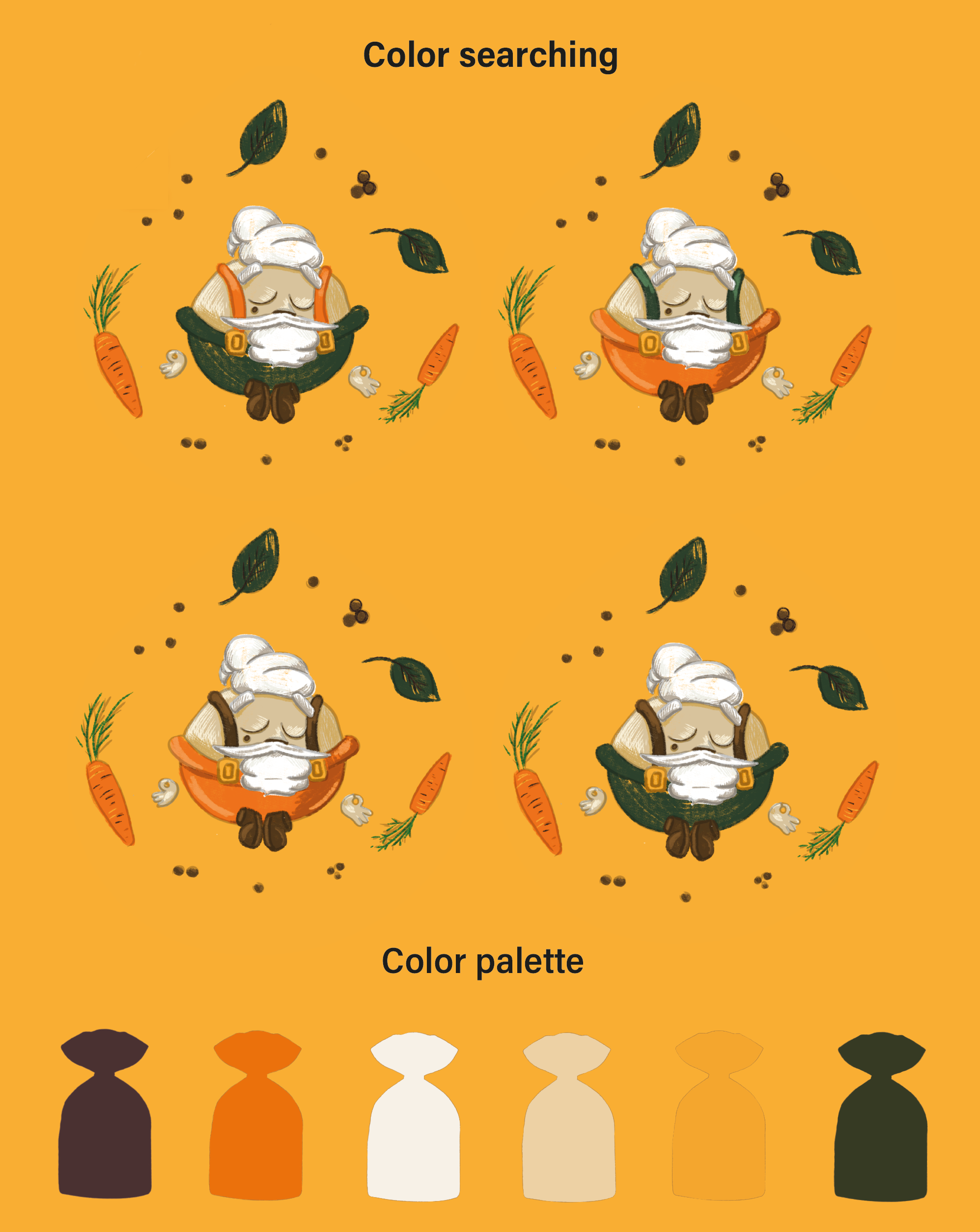 Brand character - dumpling Svyatogor — Изображение №3 — Брендинг, Иллюстрация на Dprofile