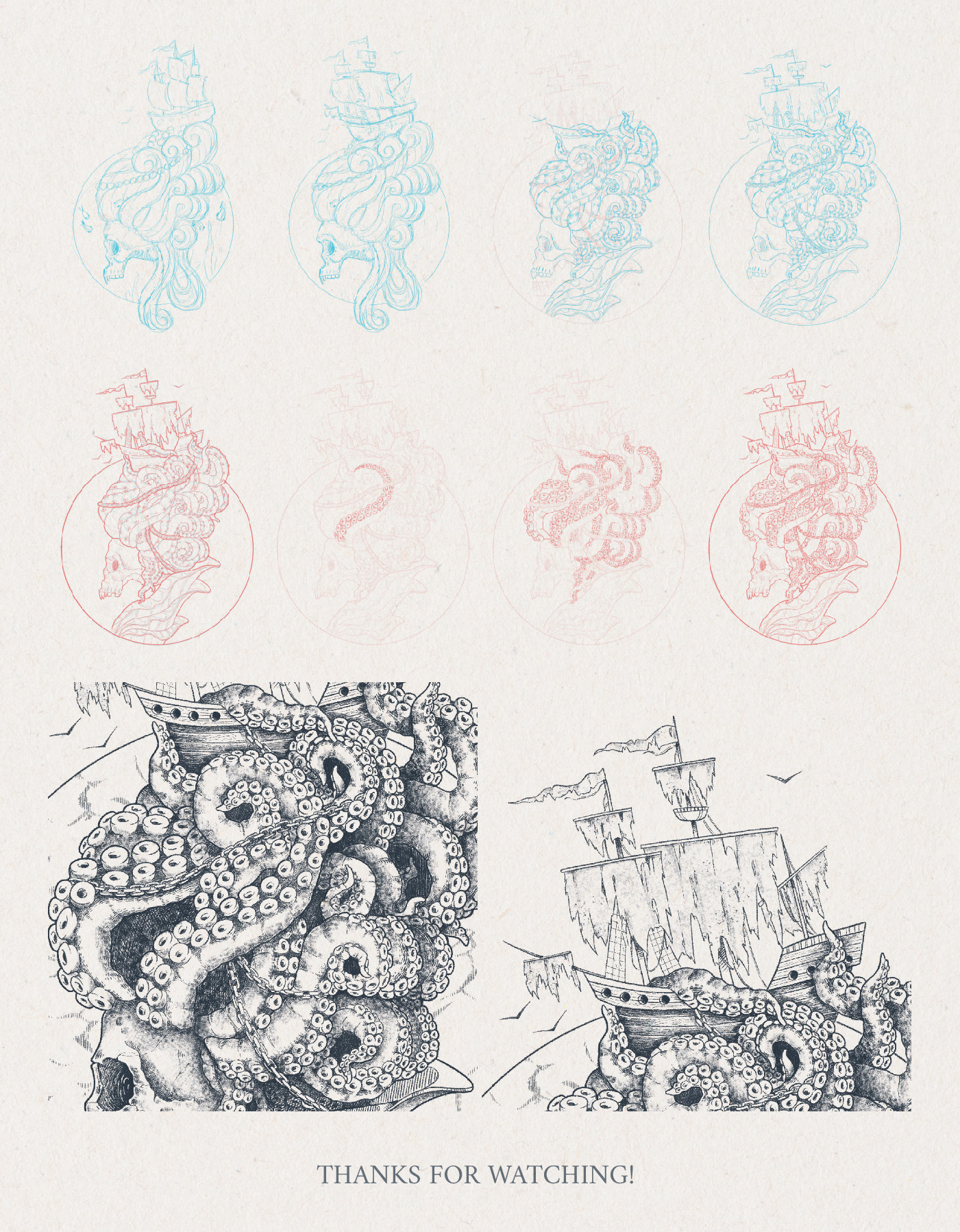 Mermaid Skull — Изображение №7 — Иллюстрация на Dprofile