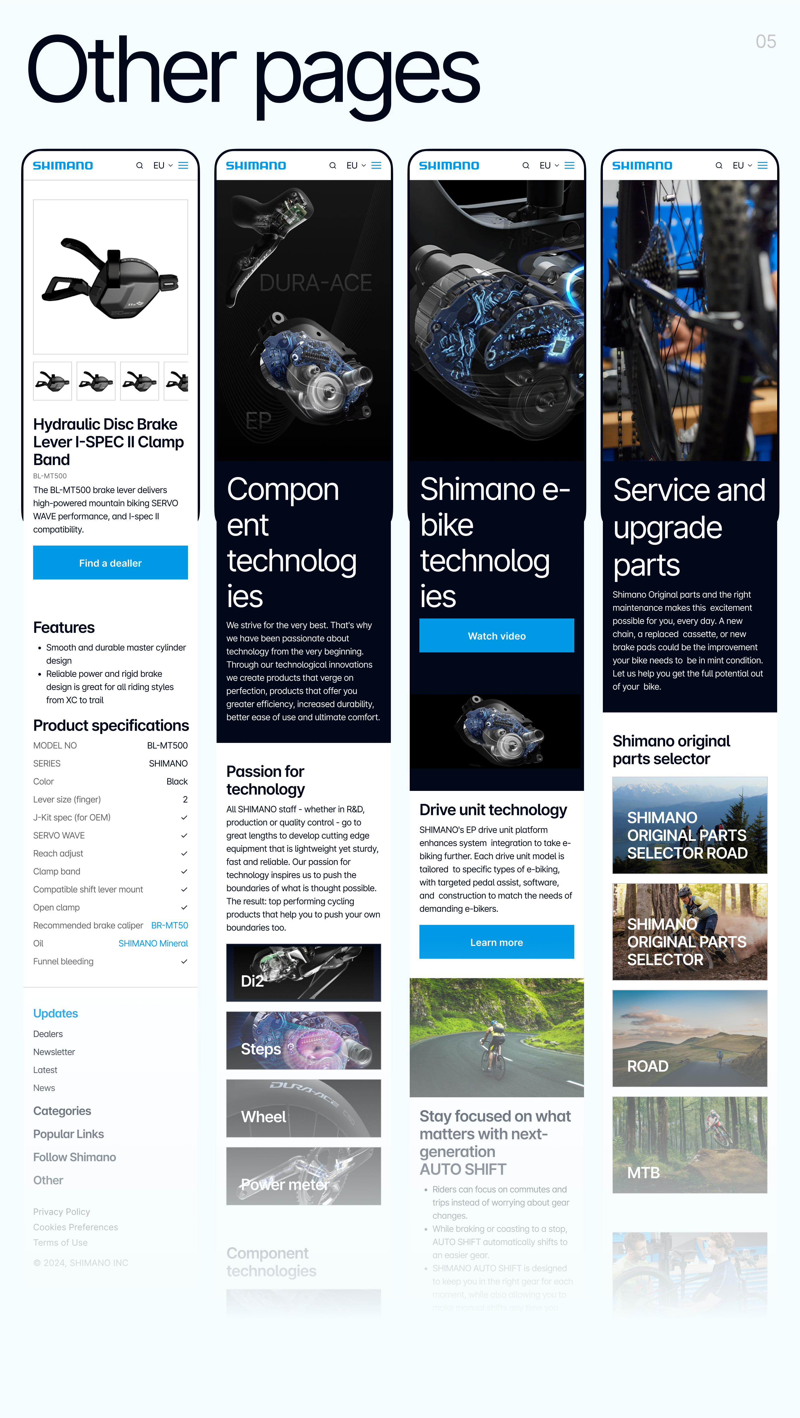 Shimano Bike Redesign — Изображение №9 — Интерфейсы на Dprofile