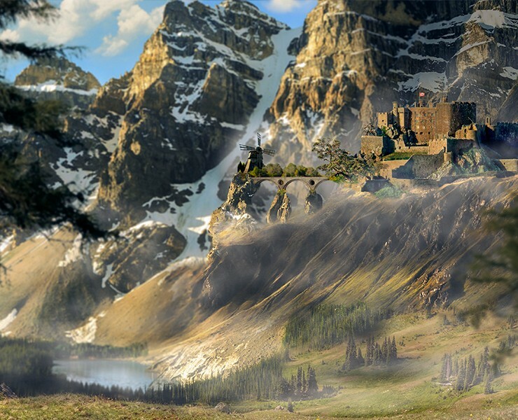 Castle in the mountains — Графика на Dprofile