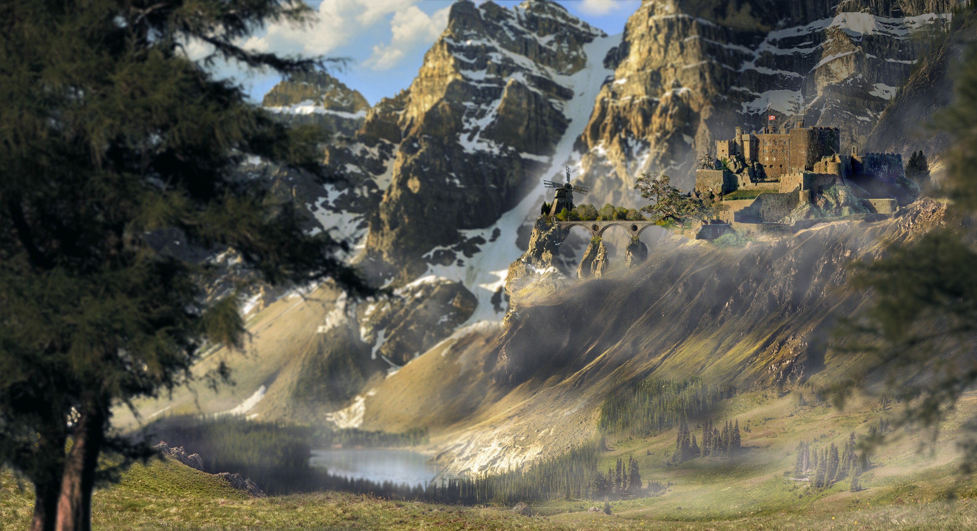Castle in the mountains — Изображение №1 — Графика на Dprofile