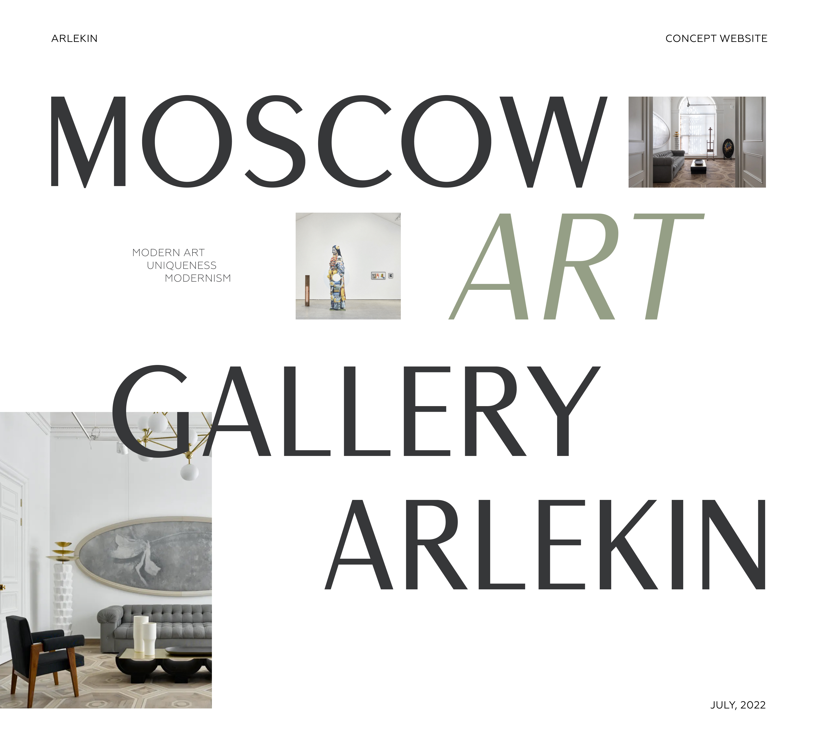 Arlekin | website for art gallery — Изображение №1 — Интерфейсы на Dprofile