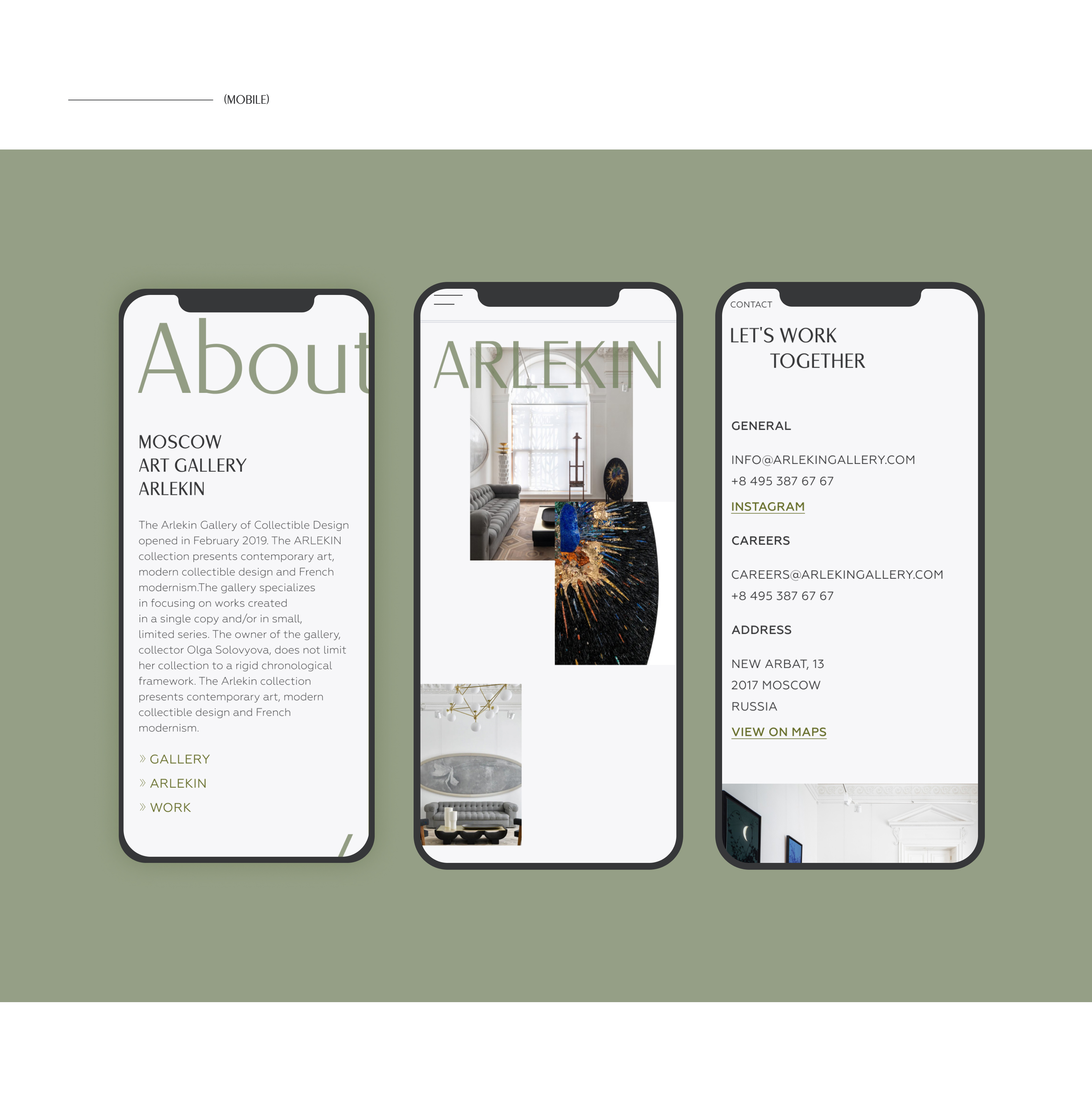Arlekin | website for art gallery — Изображение №6 — Интерфейсы на Dprofile