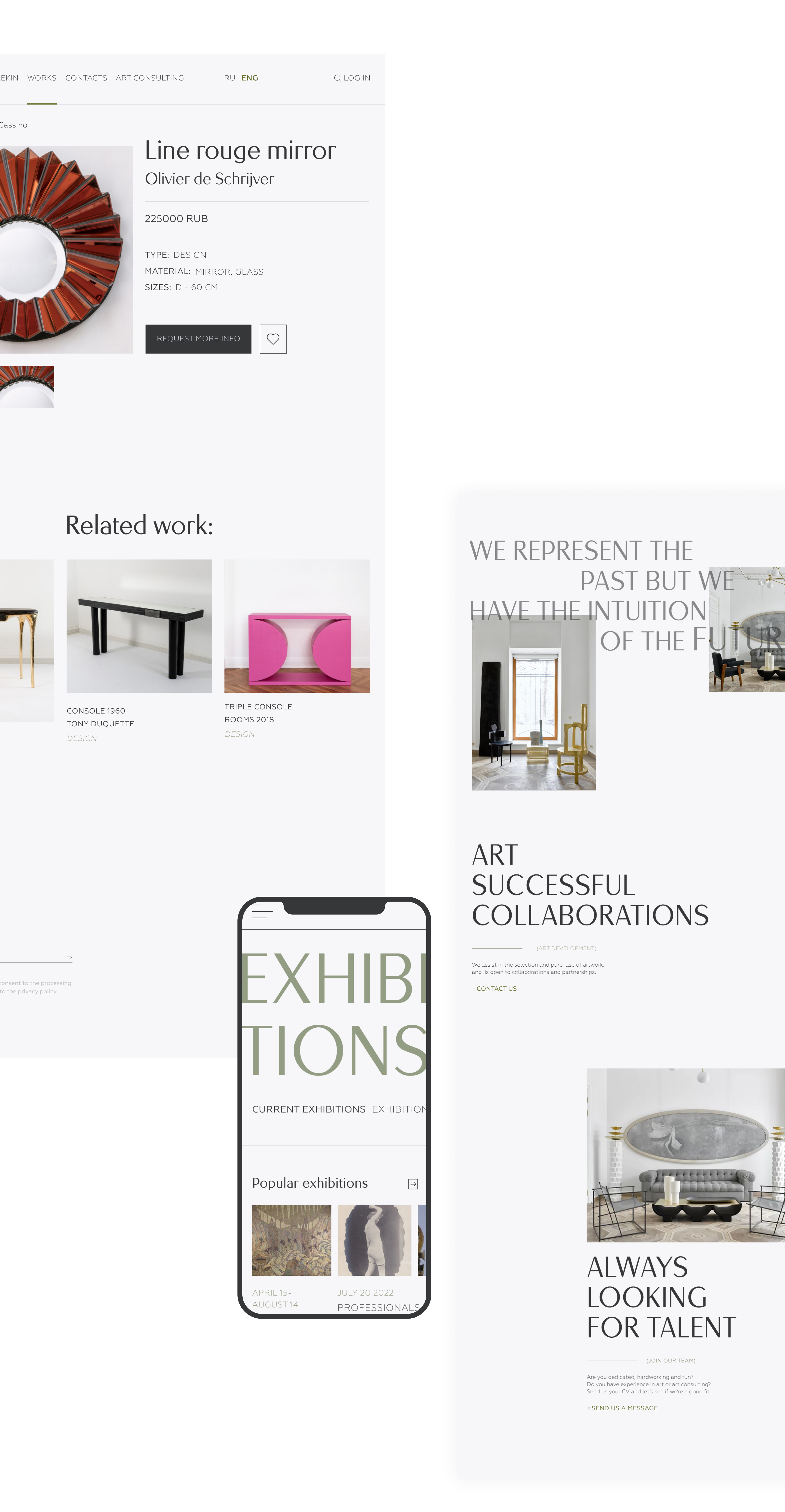 Arlekin | website for art gallery — Изображение №10 — Интерфейсы на Dprofile