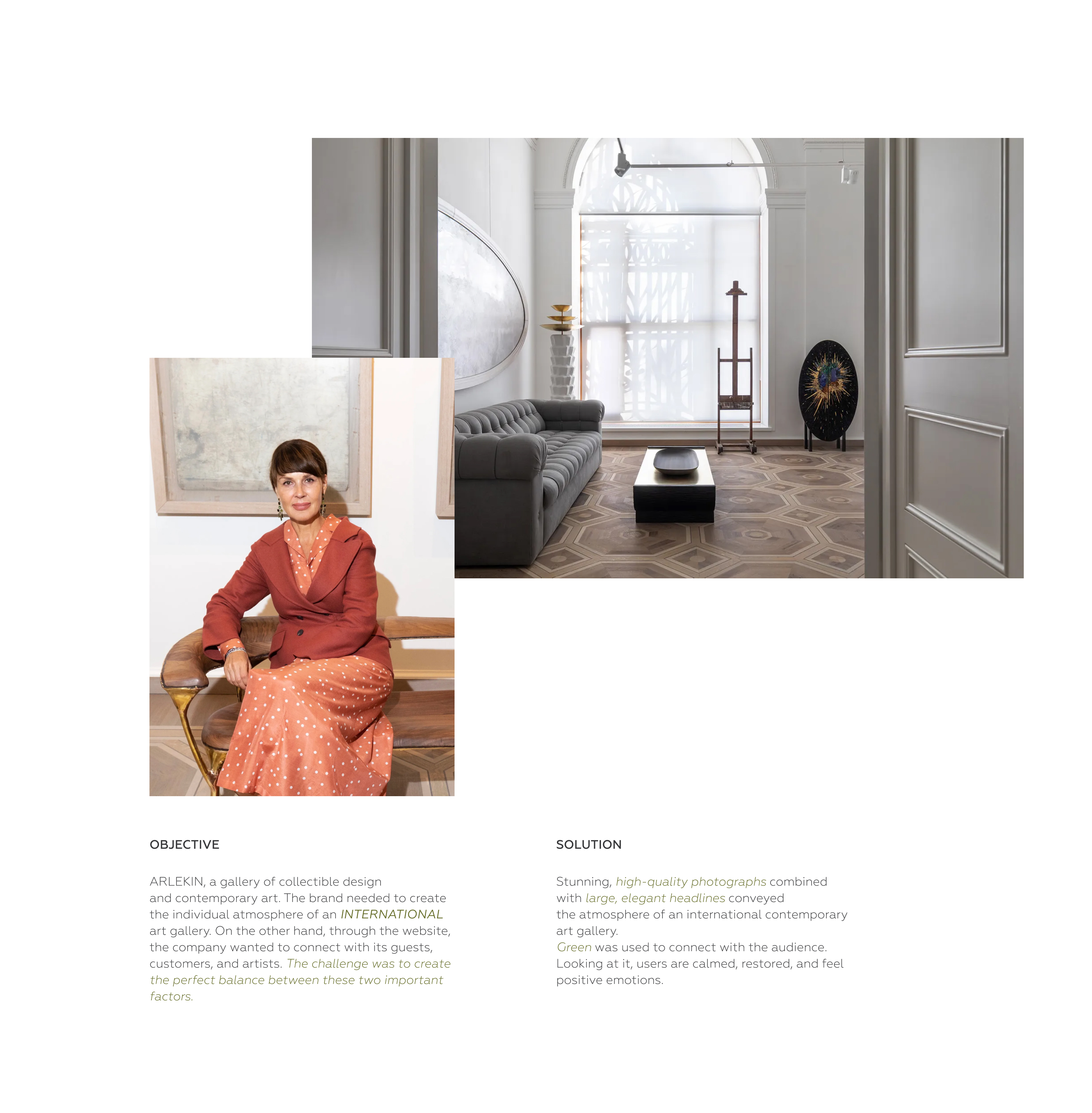 Arlekin | website for art gallery — Изображение №2 — Интерфейсы на Dprofile
