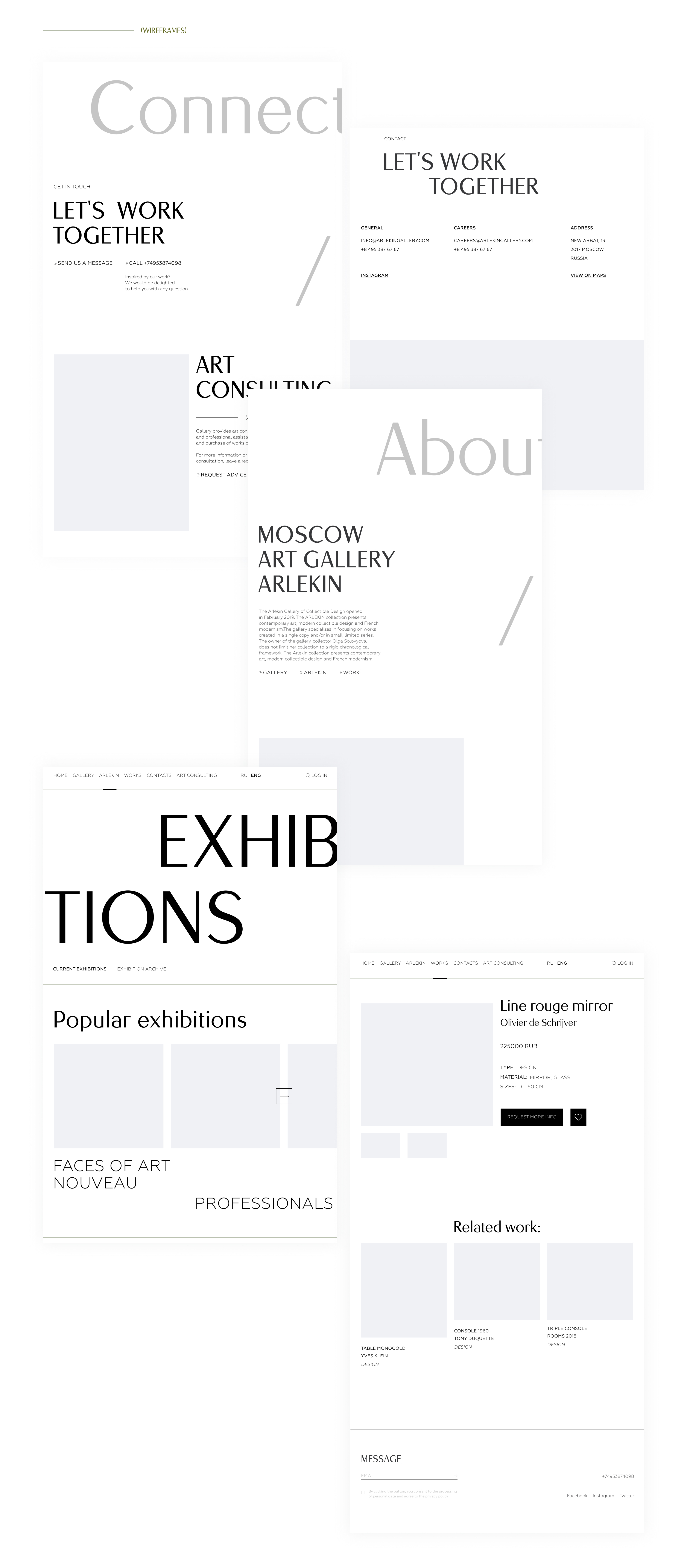 Arlekin | website for art gallery — Изображение №4 — Интерфейсы на Dprofile