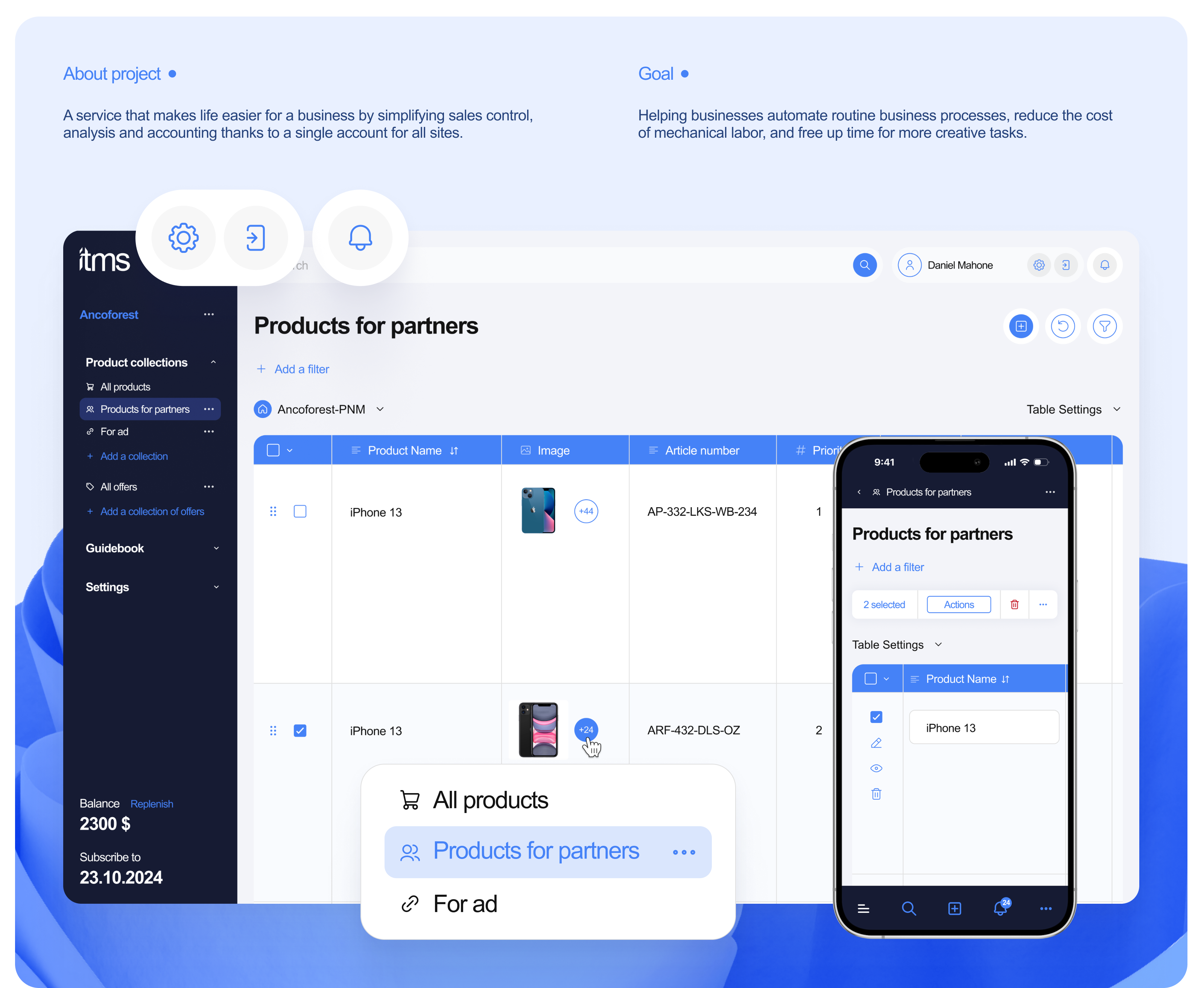 iteems — Изображение №2 — Интерфейсы на Dprofile
