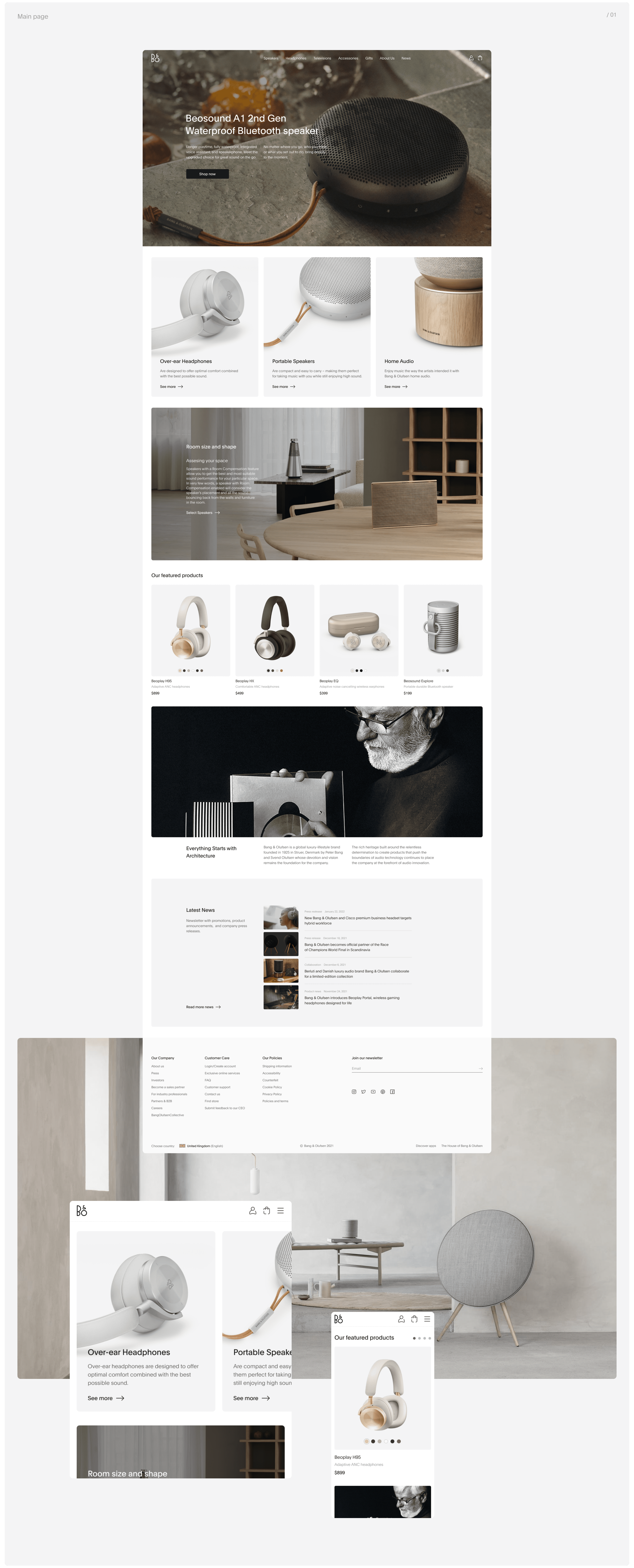 Bang & Olufsen — redesign concept — Изображение №2 — Интерфейсы на Dprofile