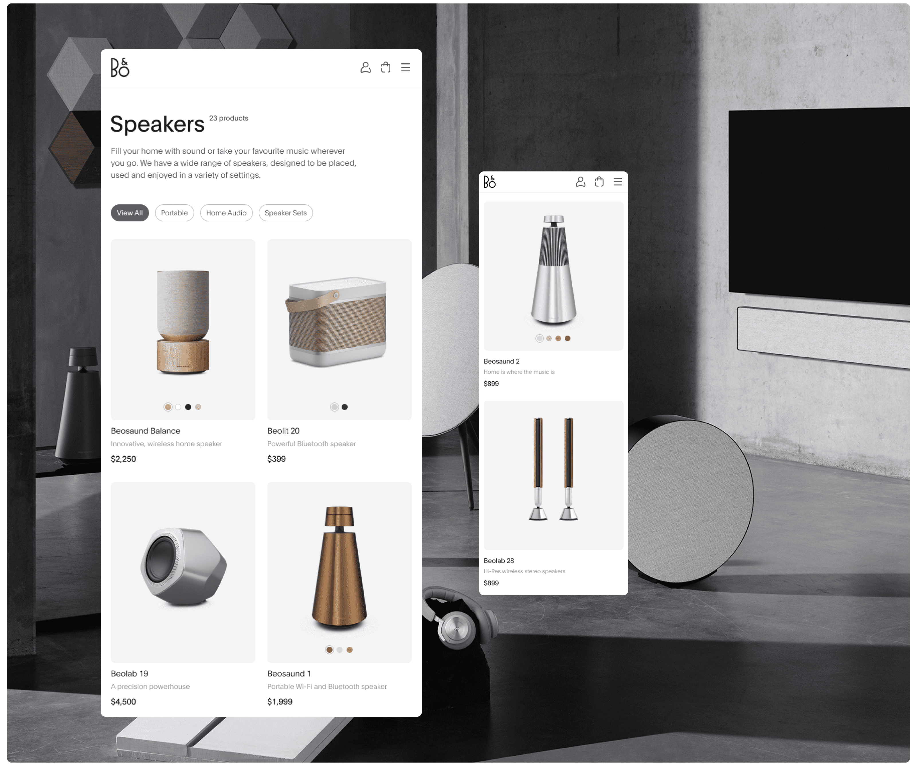 Bang & Olufsen — redesign concept — Изображение №4 — Интерфейсы на Dprofile