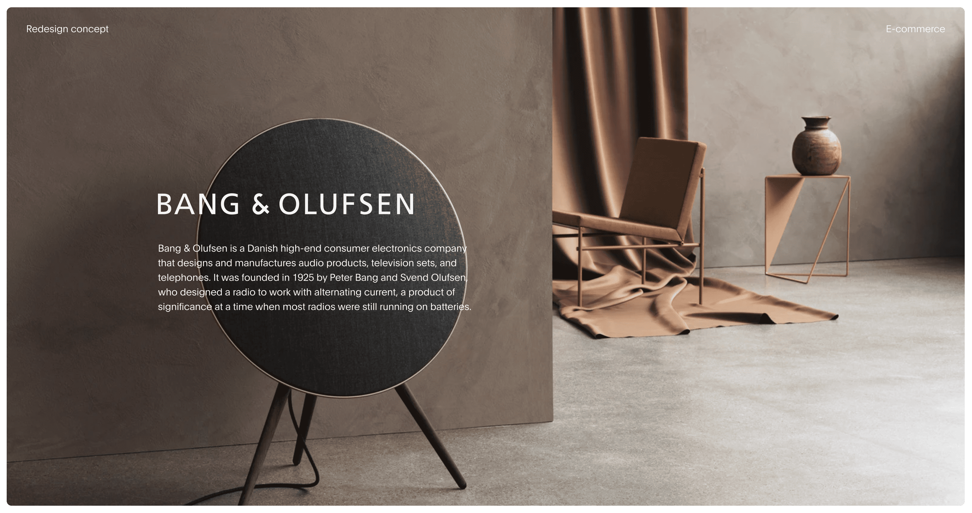 Bang & Olufsen — redesign concept — Изображение №1 — Интерфейсы на Dprofile