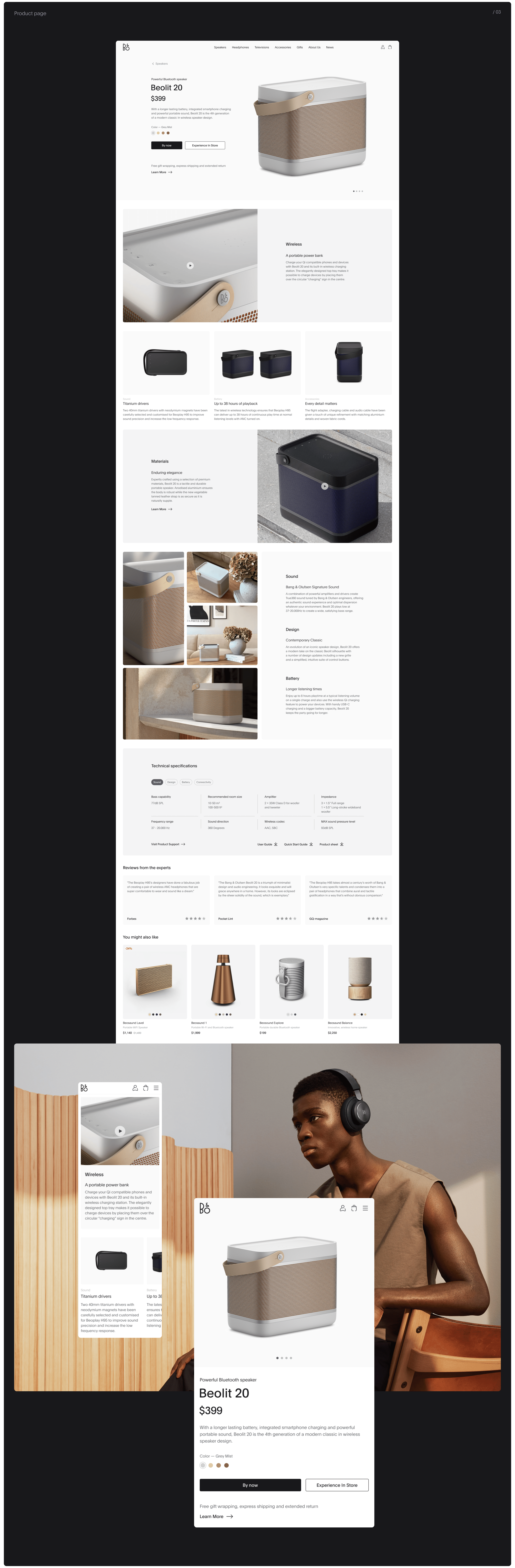 Bang & Olufsen — redesign concept — Изображение №5 — Интерфейсы на Dprofile