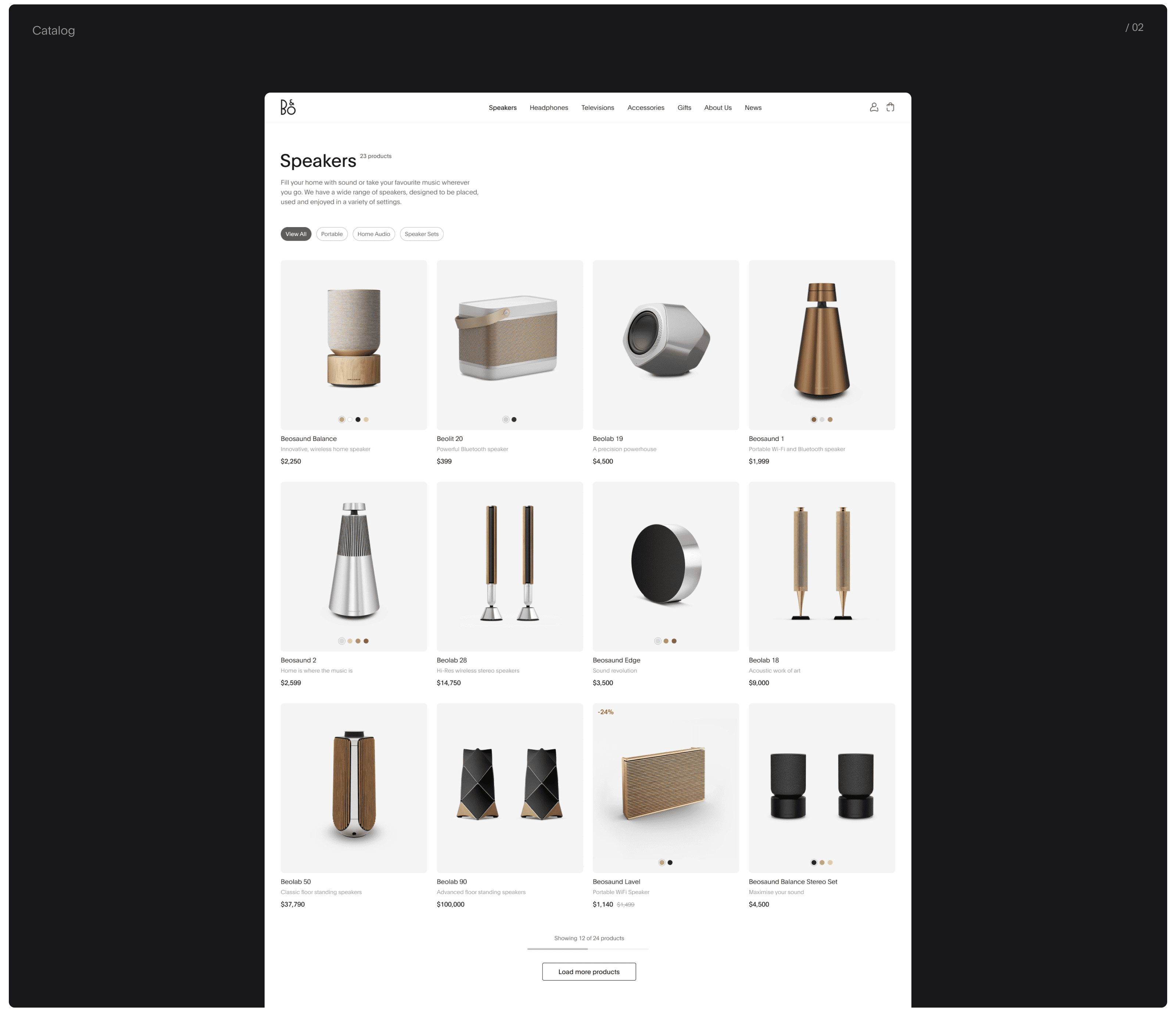 Bang & Olufsen — redesign concept — Изображение №3 — Интерфейсы на Dprofile