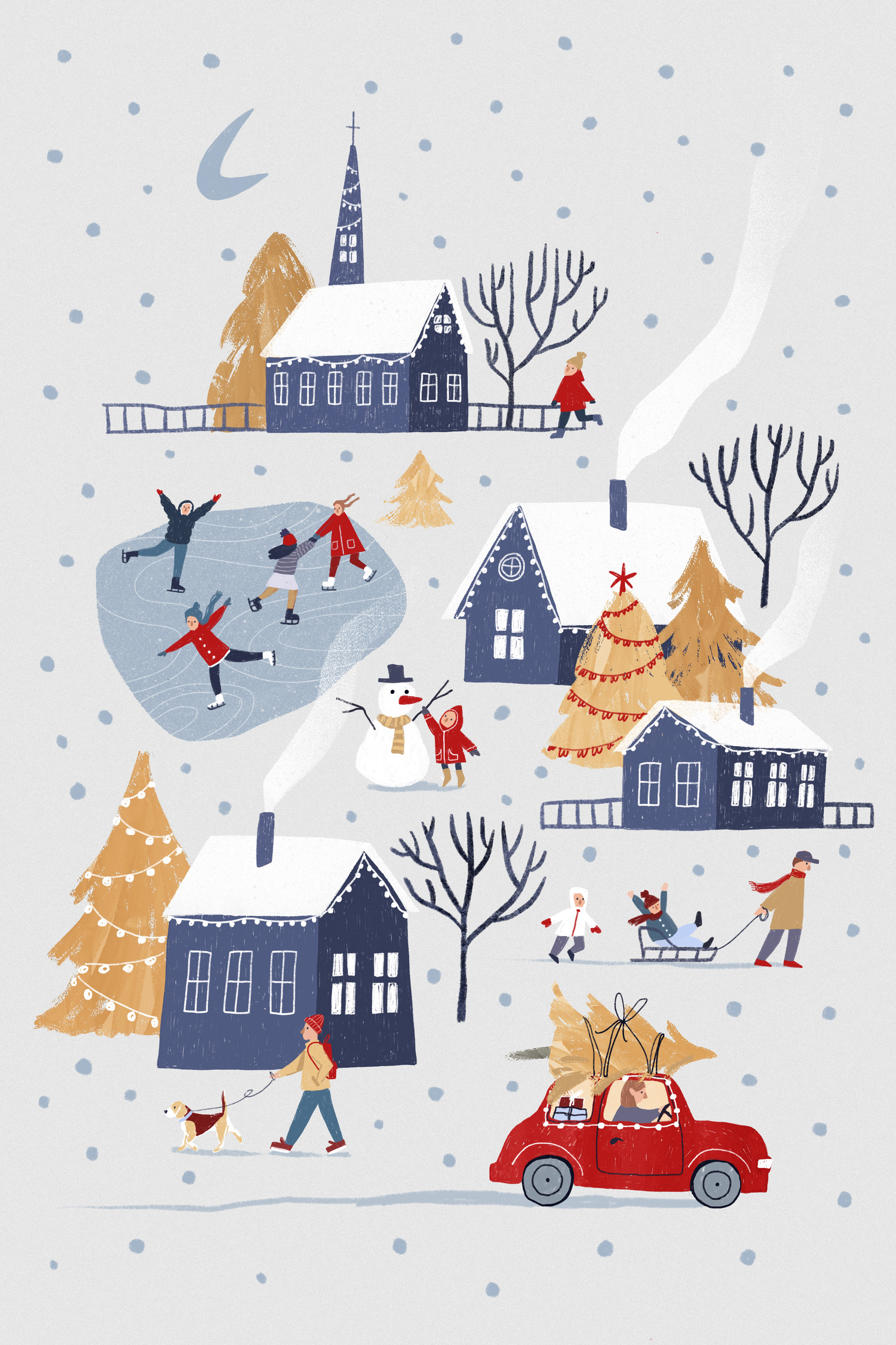 Серия иллюстраций для открыток — Изображение №23 — Иллюстрация, Графика на Dprofile