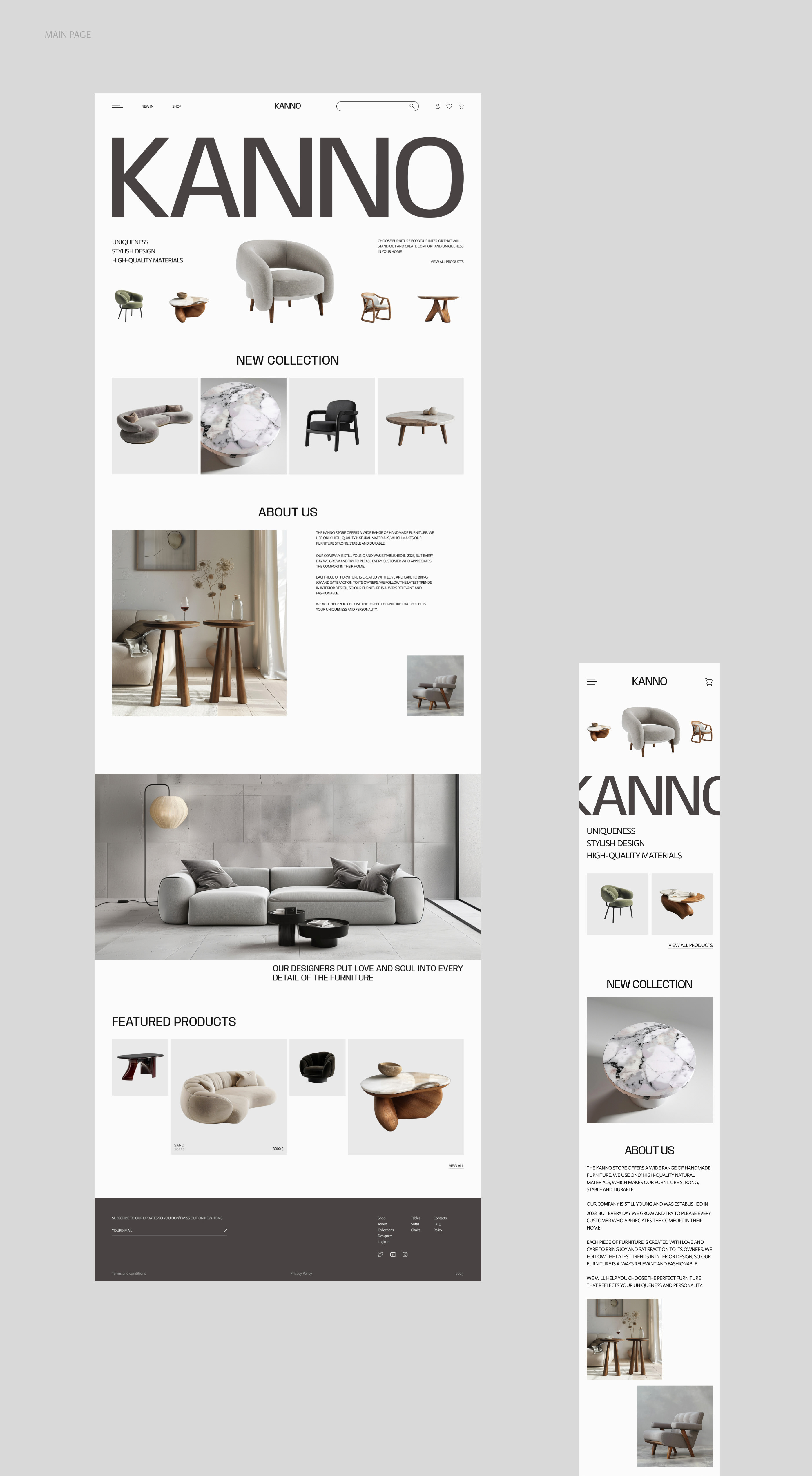 KANNO | Website concept — Изображение №2 — Интерфейсы на Dprofile