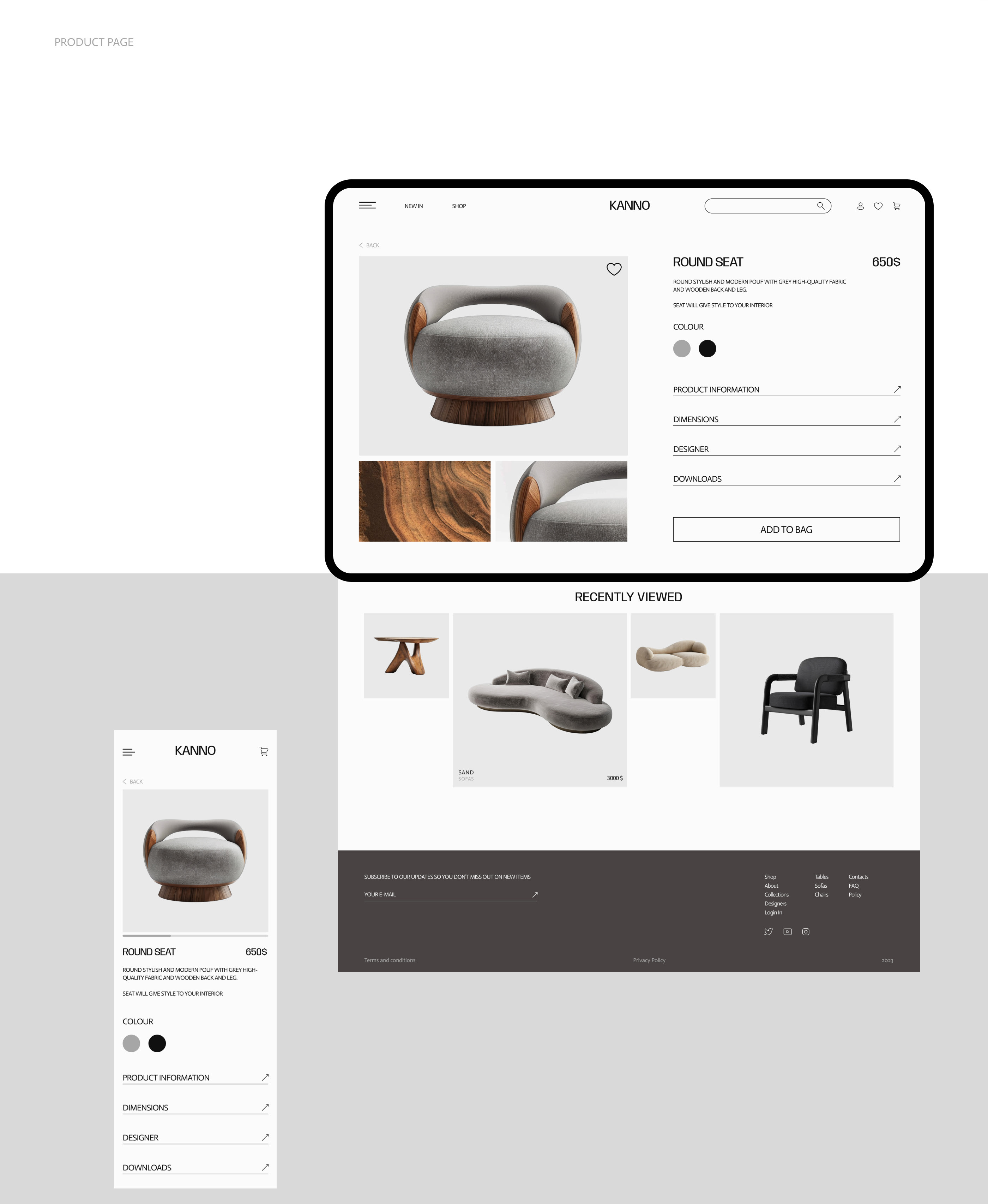 KANNO | Website concept — Изображение №7 — Интерфейсы на Dprofile
