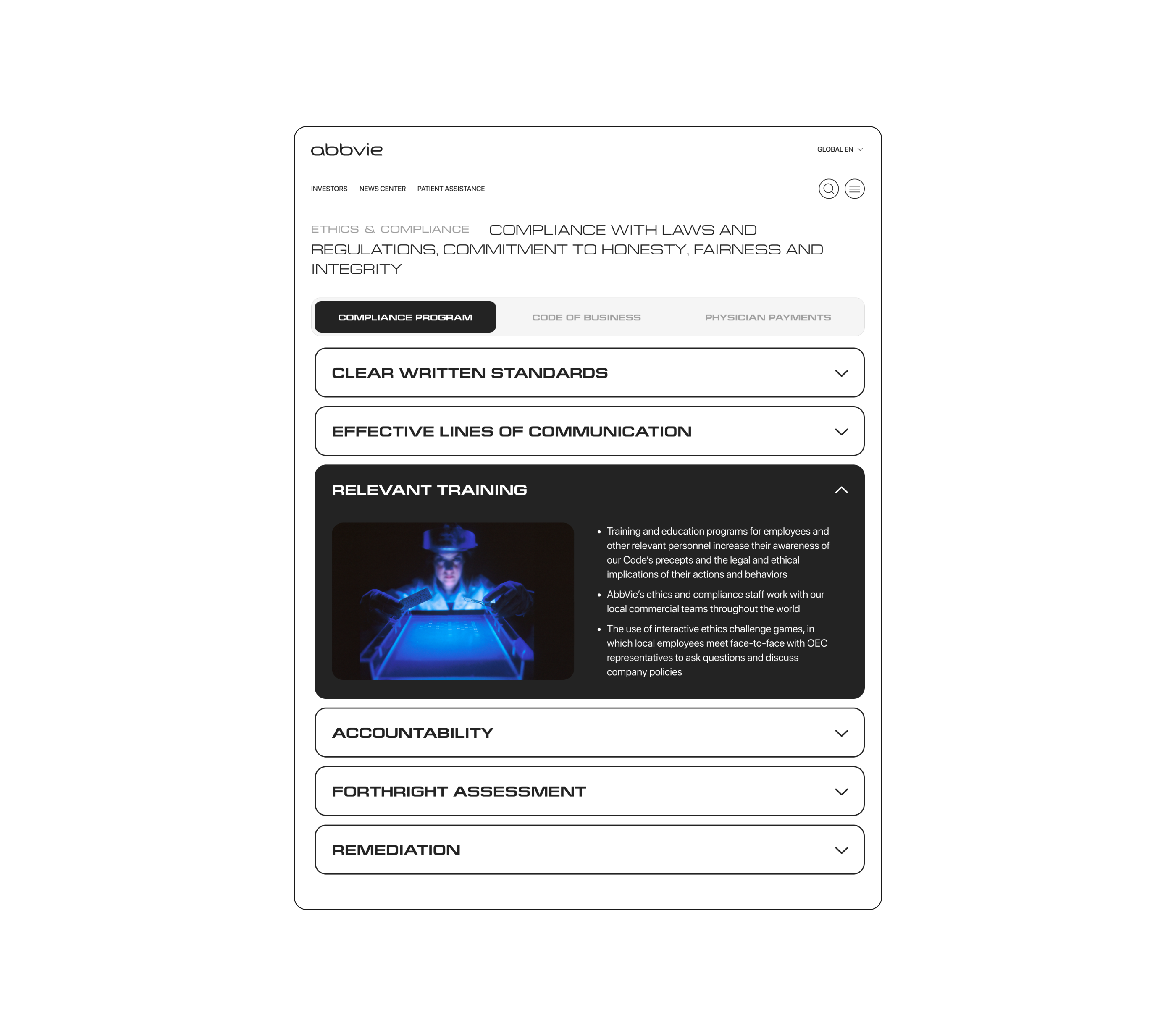 Abbvie — Изображение №7 — Интерфейсы, Брендинг на Dprofile