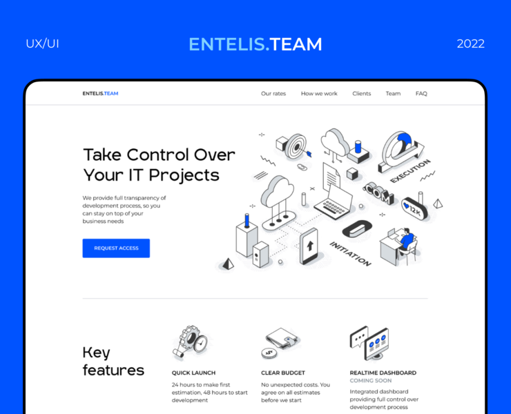 Landing page for IT startup — Интерфейсы на Dprofile