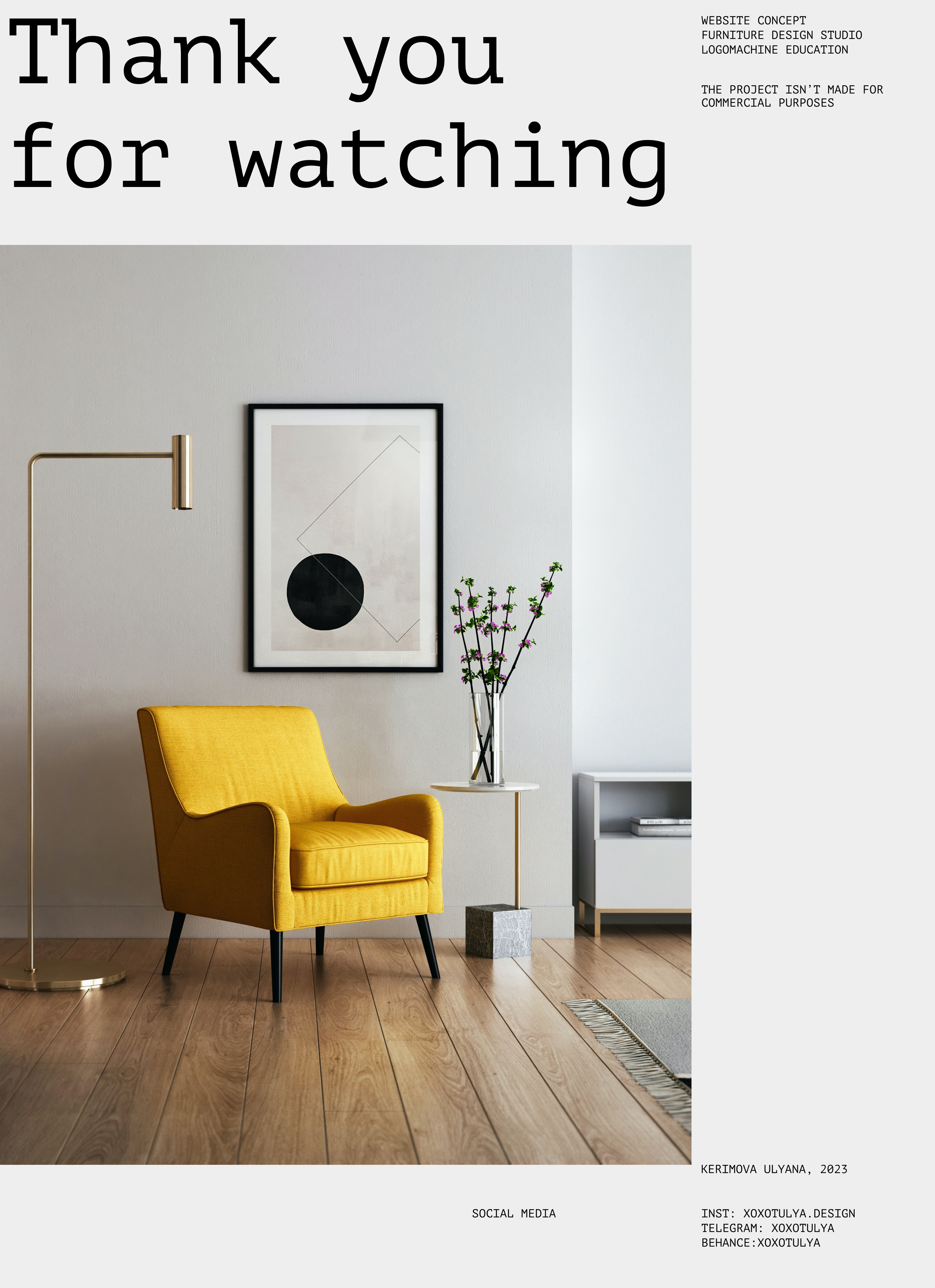 Furniture design studio website concept — Изображение №5 — Интерфейсы на Dprofile