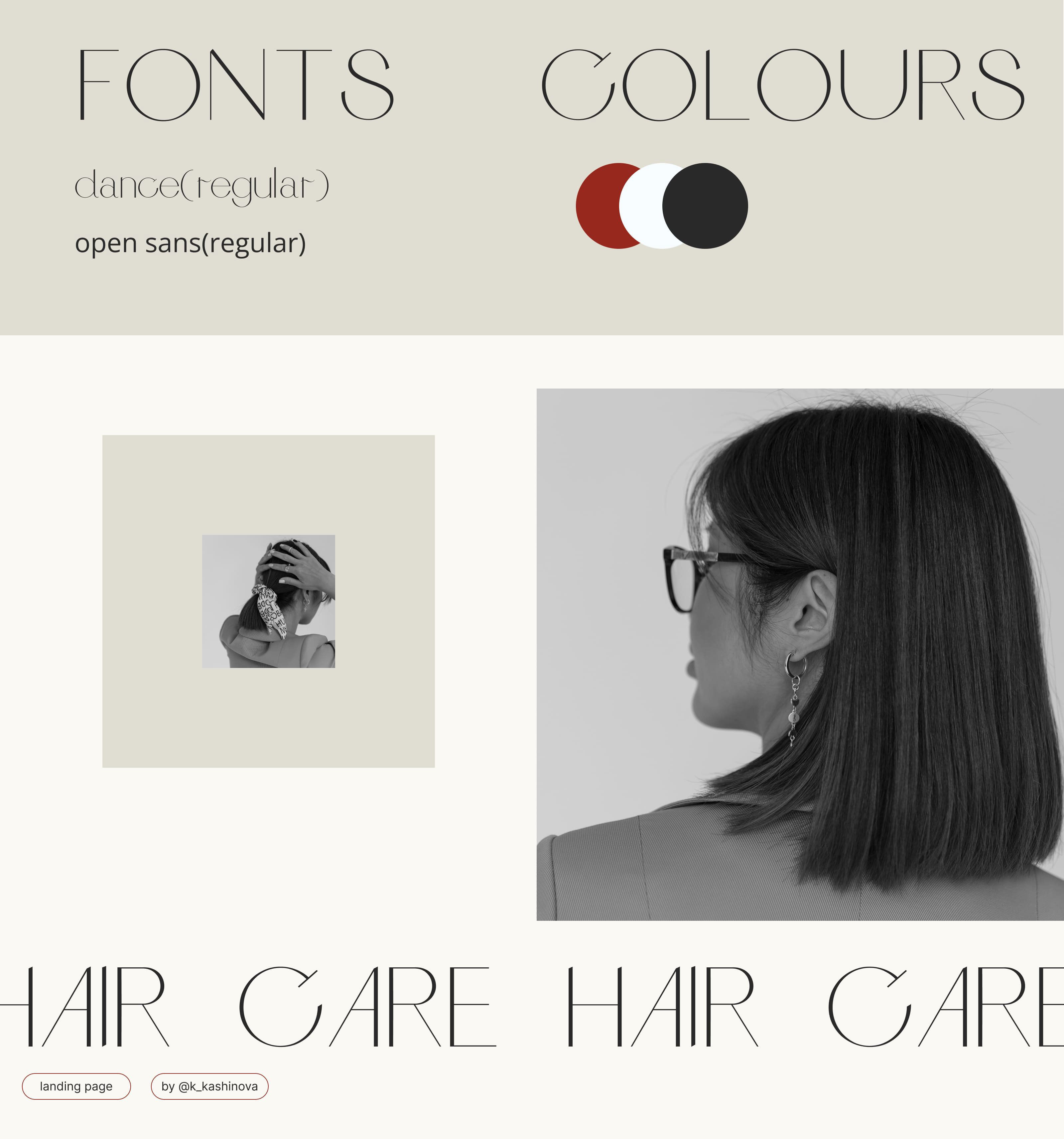 Landing page for hairartist — Изображение №2 — Интерфейсы на Dprofile
