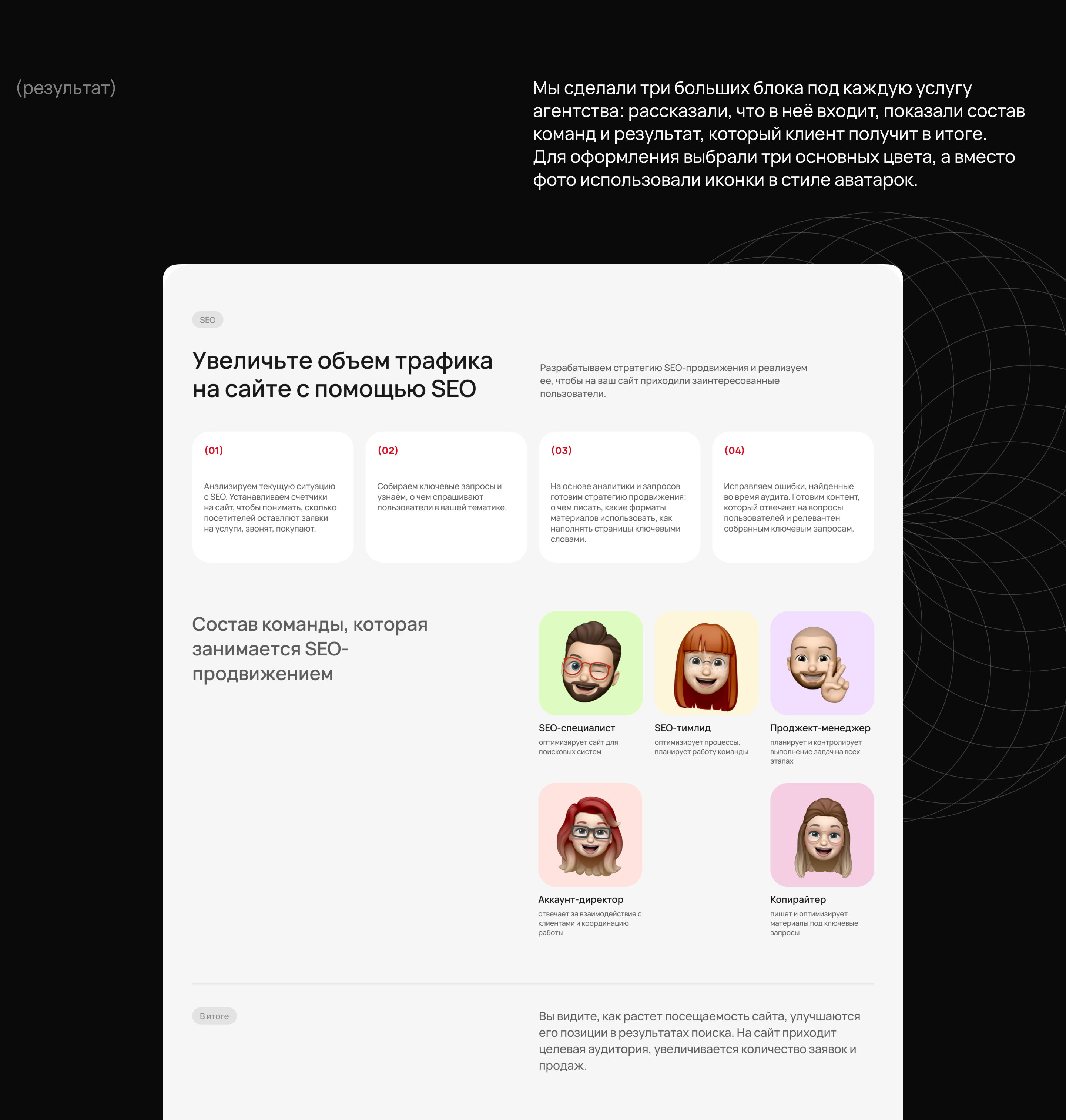 WOW!Agency — лендинг для маркетингового агентства — Изображение №5 — Интерфейсы на Dprofile