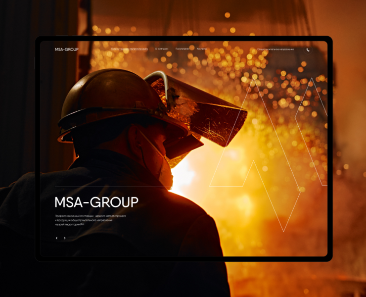 MSA-GROUP / Factory web-site — Интерфейсы, Брендинг на Dprofile