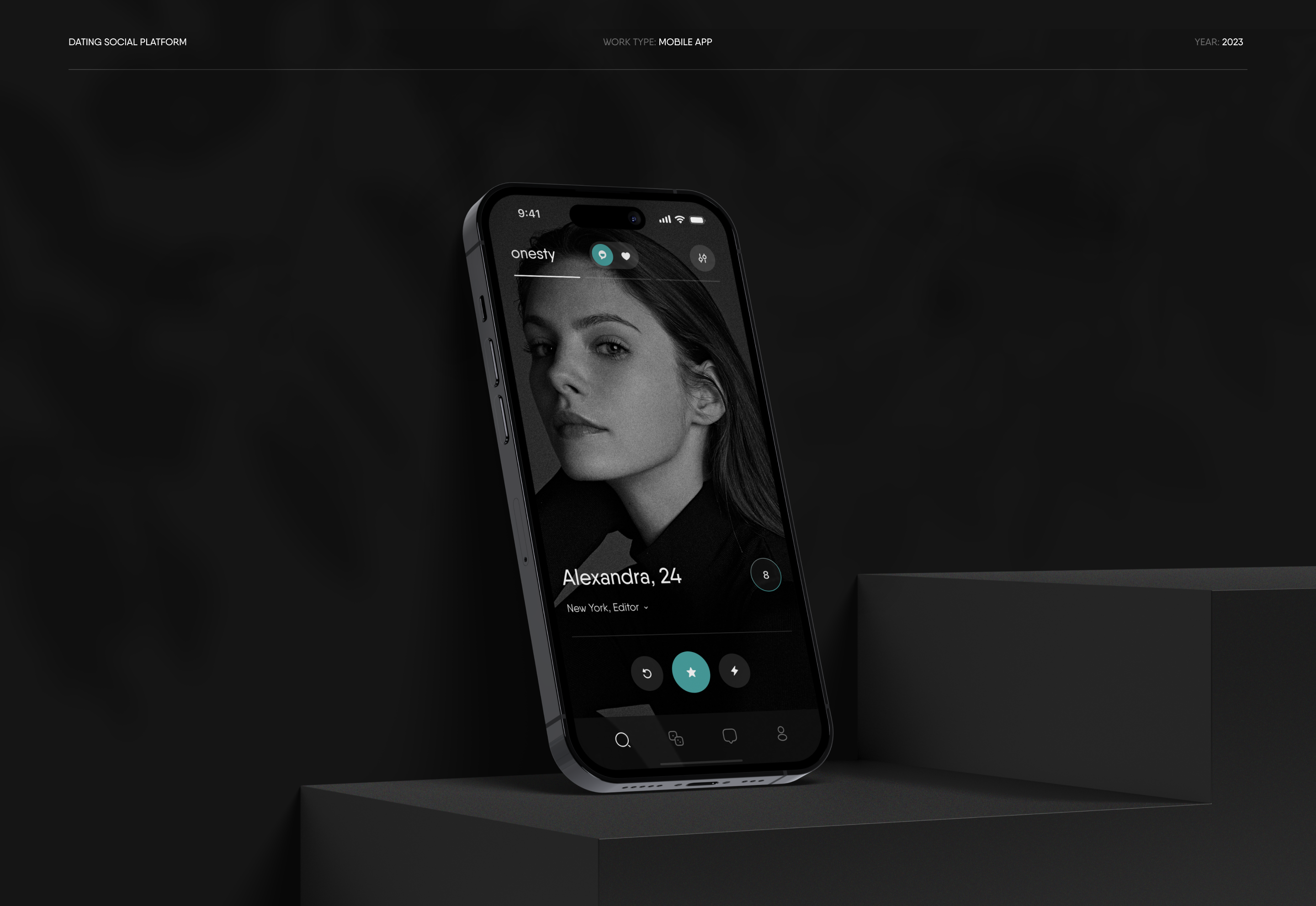 Onesty / Dating Mobile App — Изображение №1 — Интерфейсы, Анимация на Dprofile