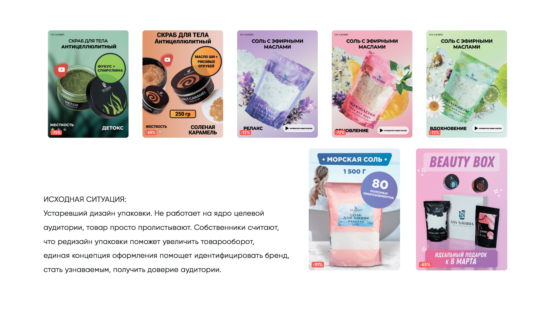 Косметический бренд Via Salaria — Изображение №3 — Брендинг, Графика на Dprofile