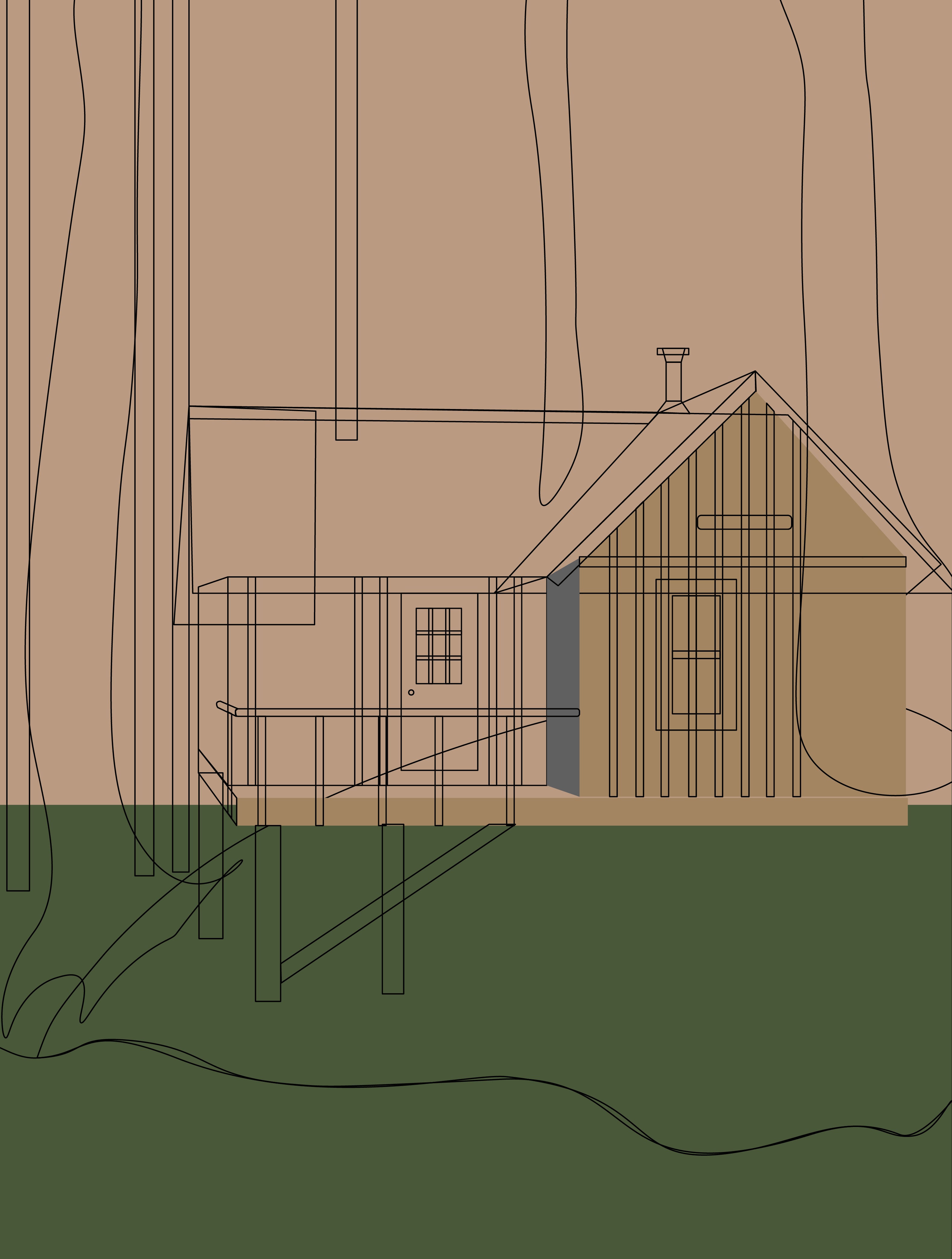 An old house in the forest — Изображение №3 — Иллюстрация на Dprofile