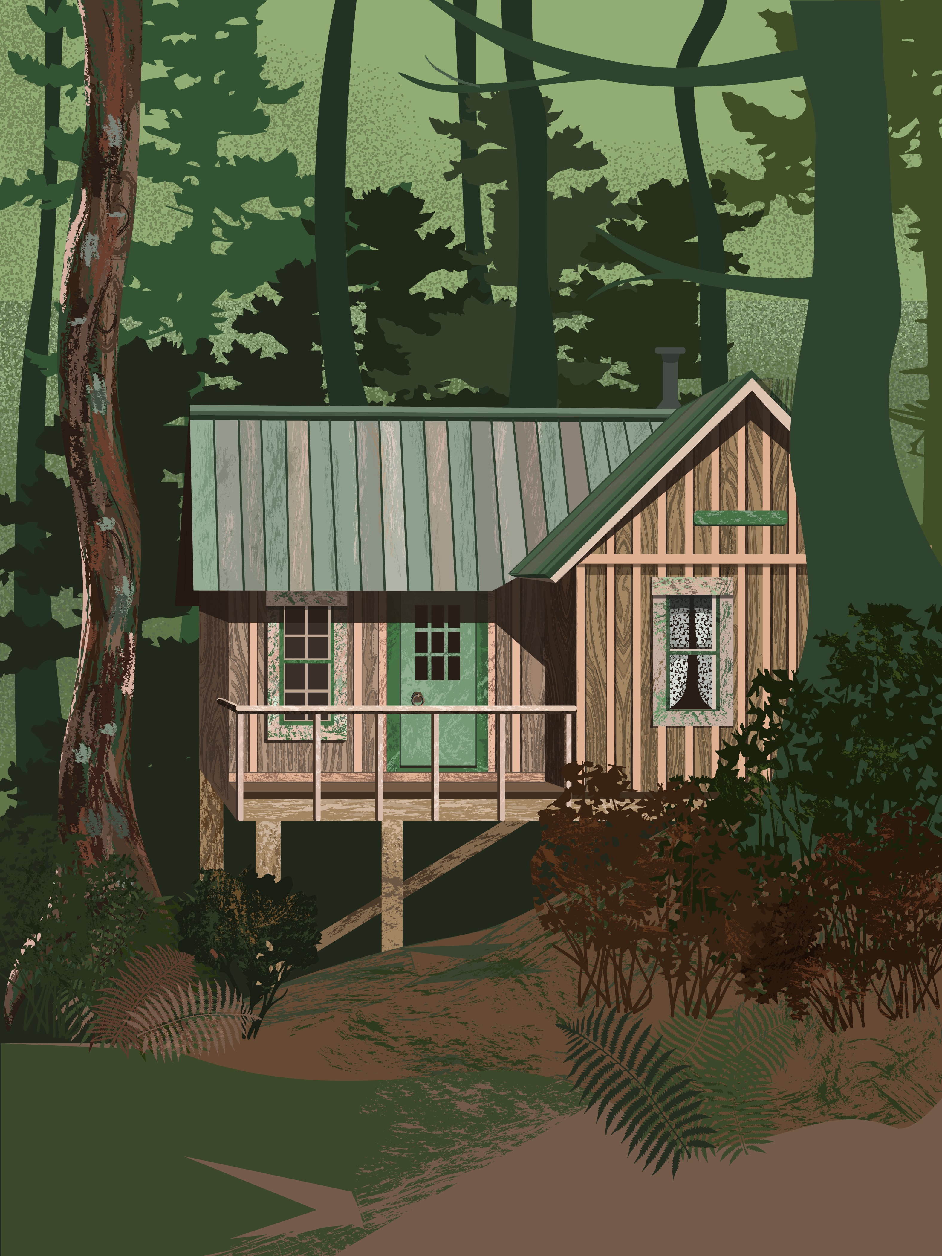 An old house in the forest — Изображение №7 — Иллюстрация на Dprofile