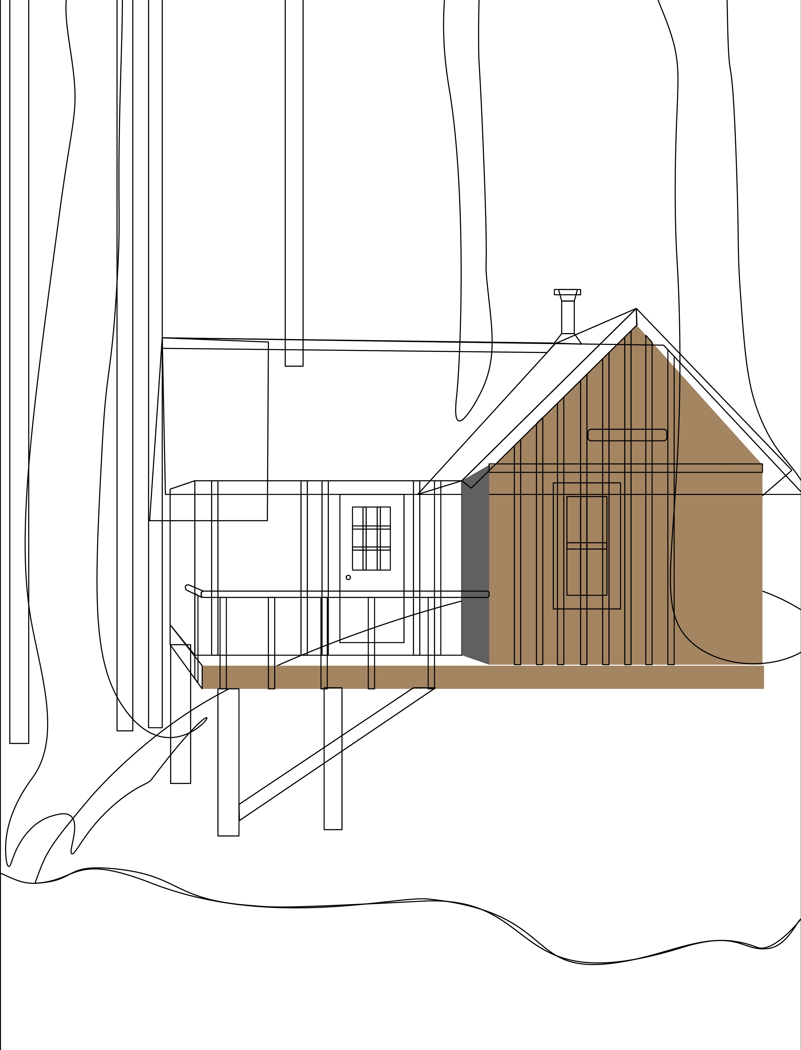 An old house in the forest — Изображение №2 — Иллюстрация на Dprofile
