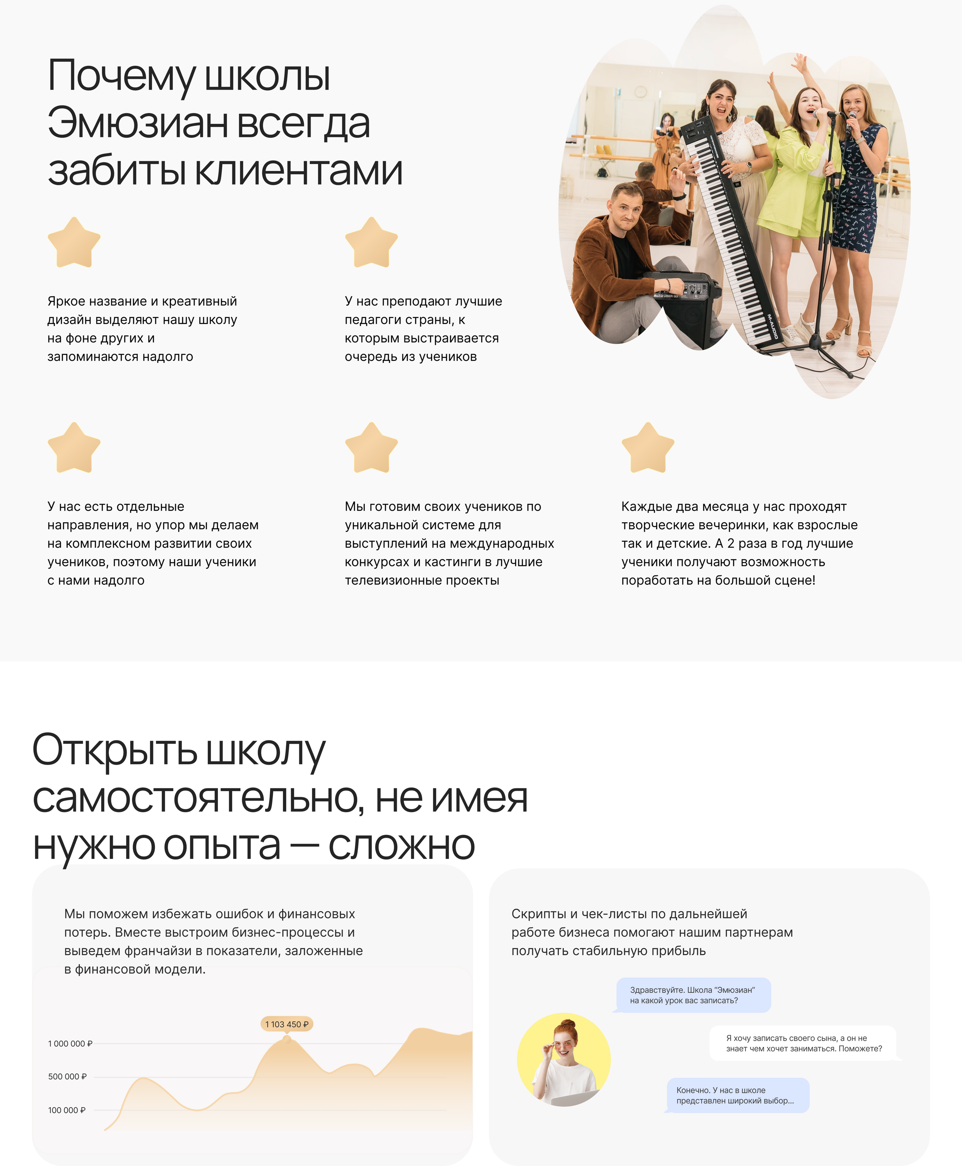 Сайт франшизы музыкально-танцевальной школы — Изображение №9 — Интерфейсы на Dprofile