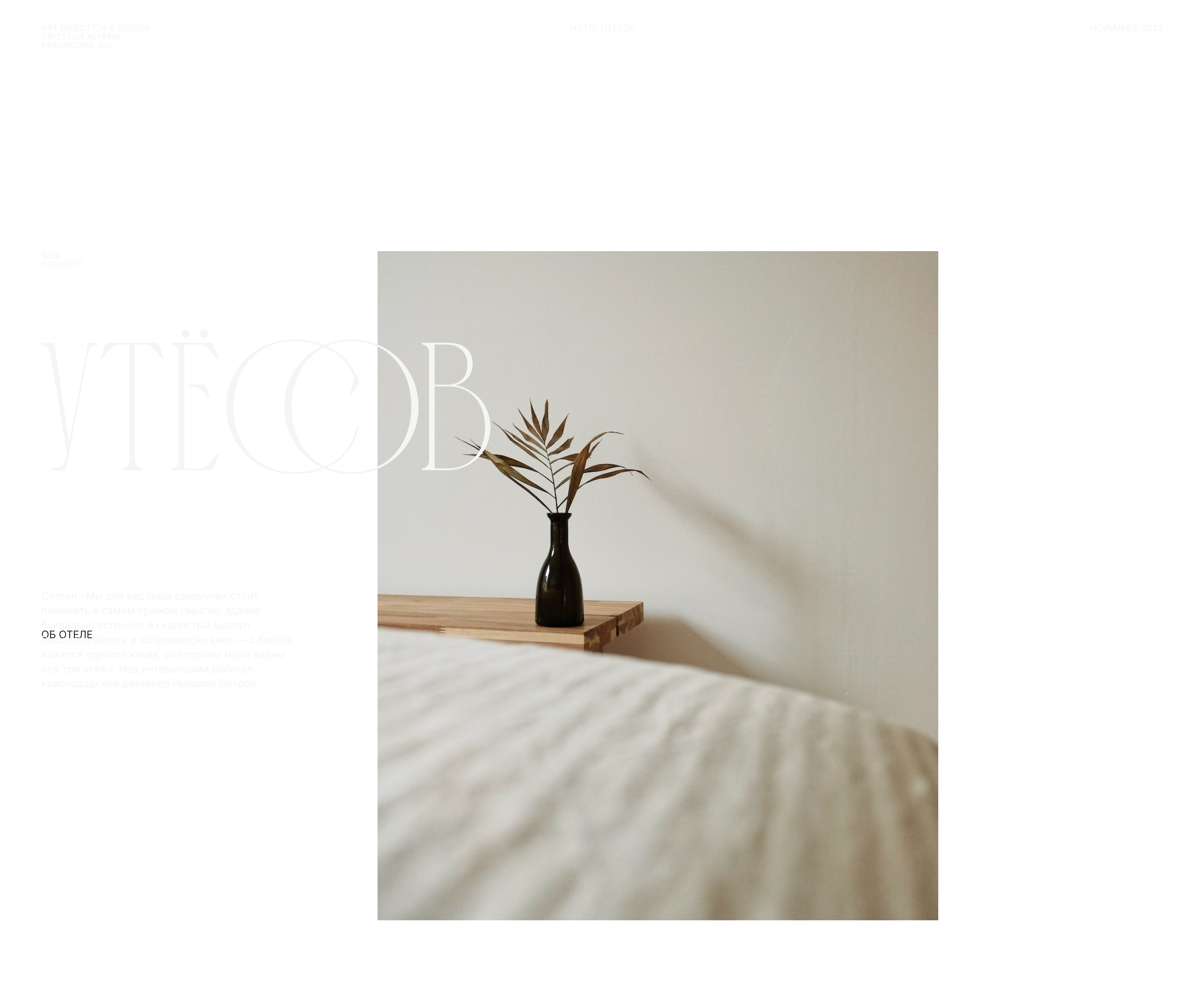 UTESOV HOTEL — Изображение №1 — Интерфейсы на Dprofile
