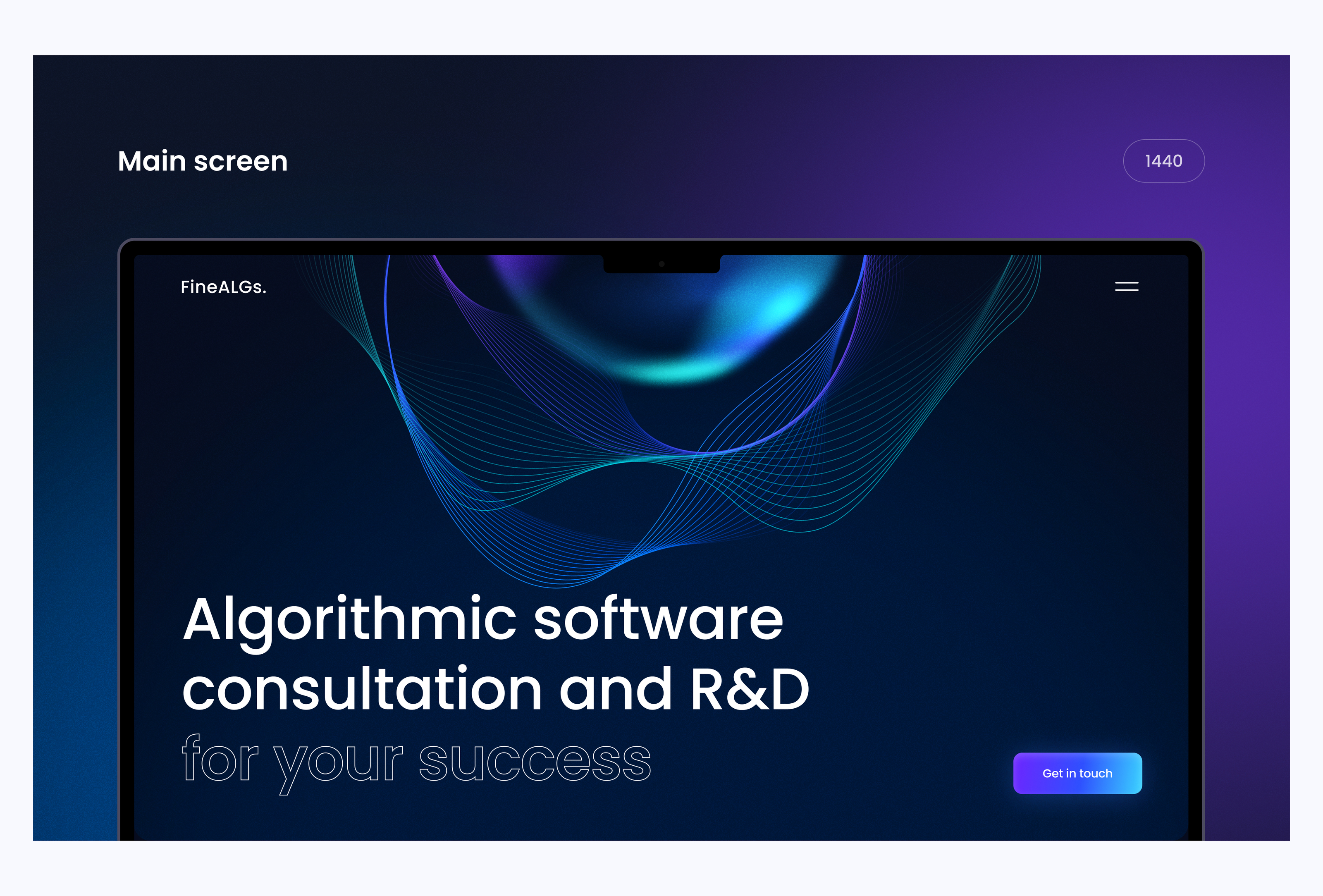 FineALGs. Website design — Изображение №3 — Интерфейсы на Dprofile