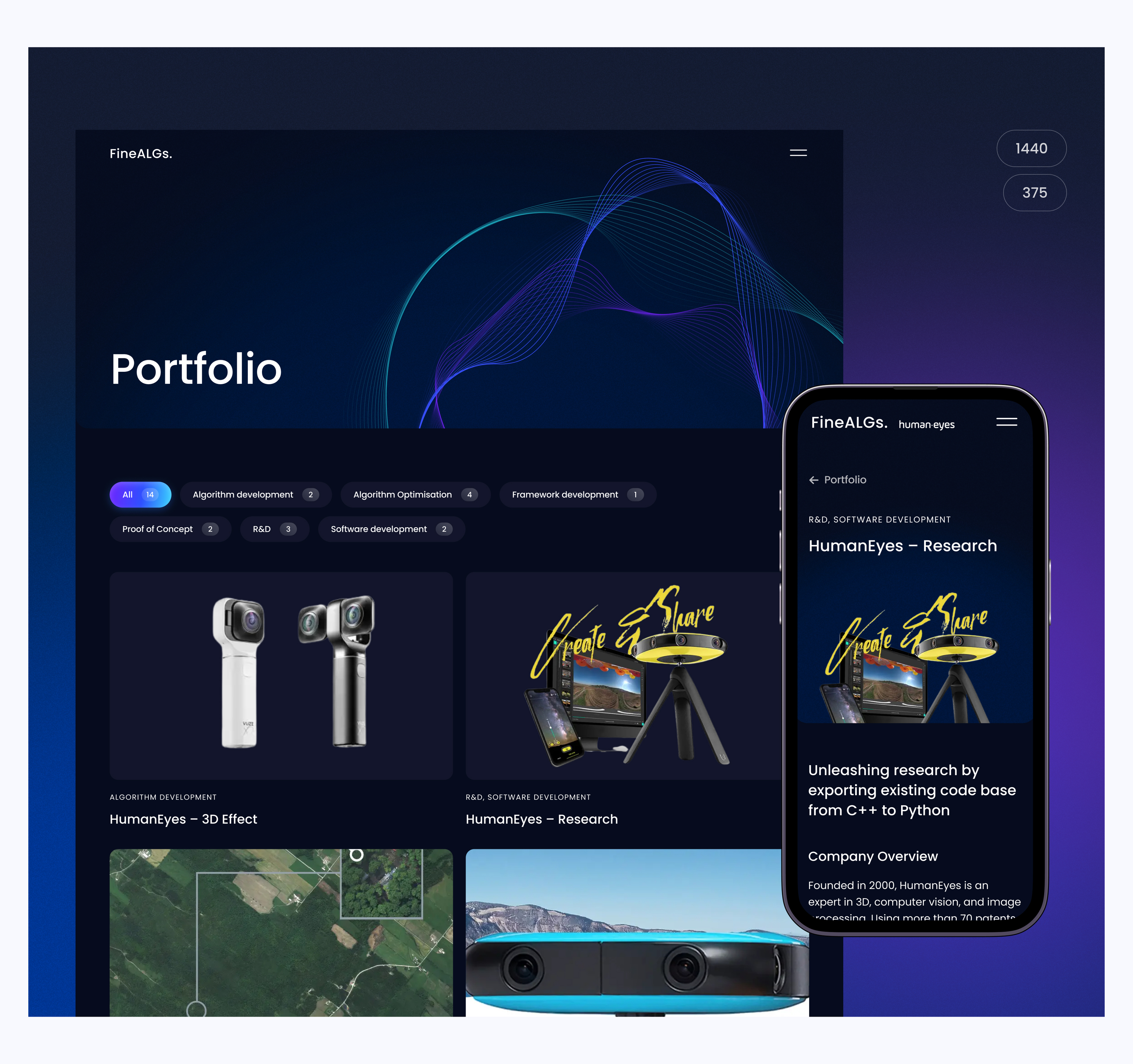 FineALGs. Website design — Изображение №7 — Интерфейсы на Dprofile