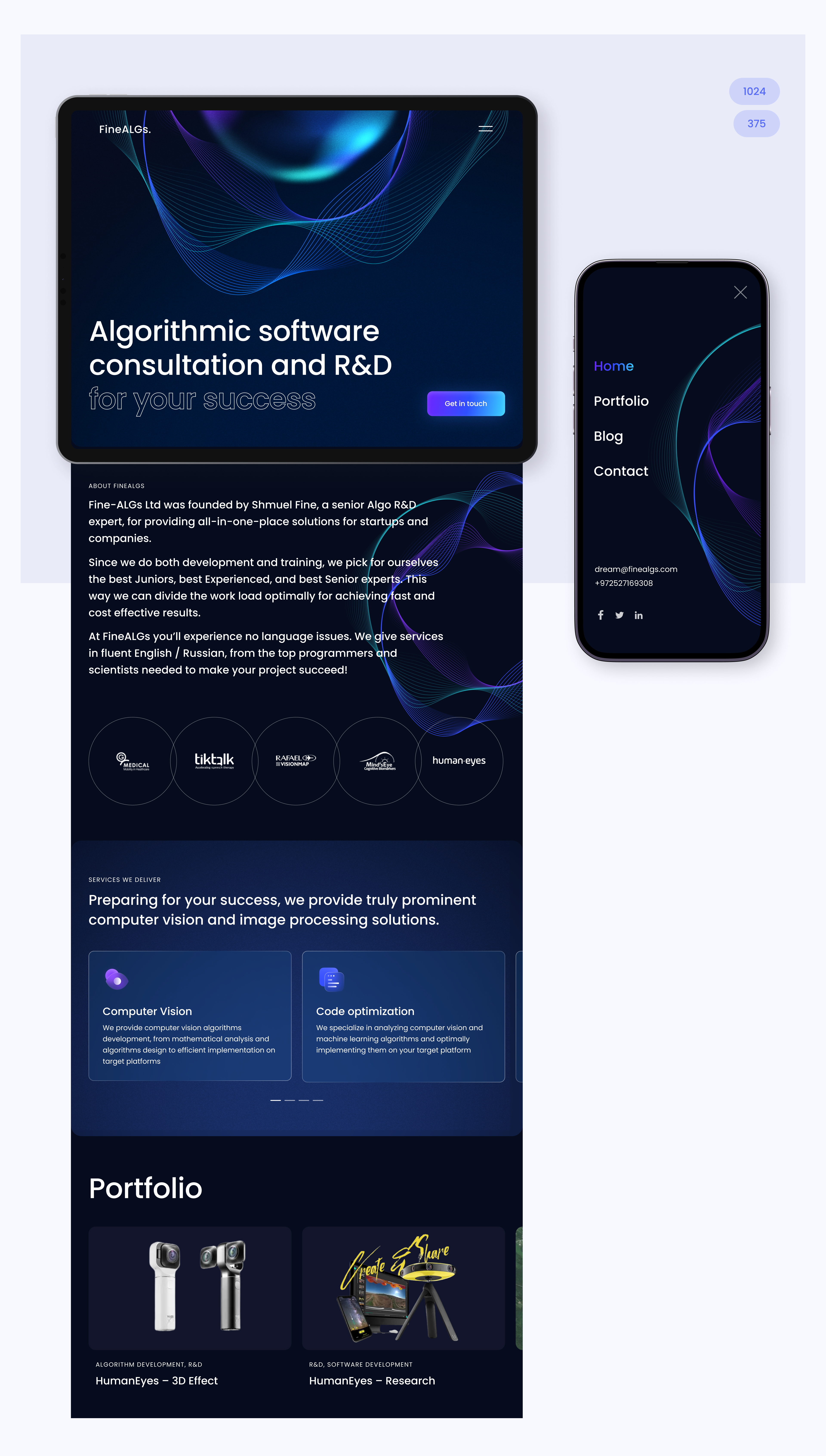 FineALGs. Website design — Изображение №5 — Интерфейсы на Dprofile