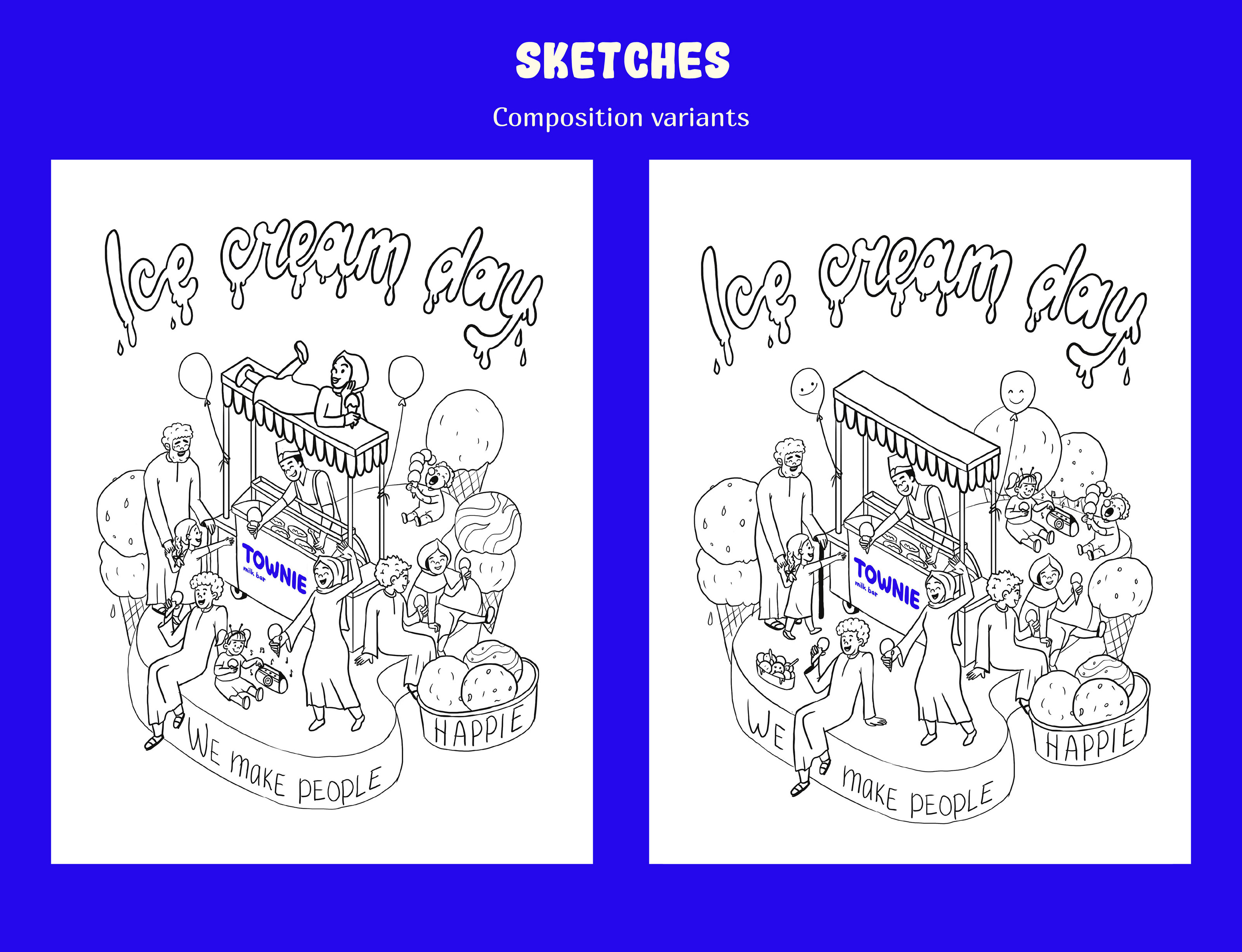 Townie milk bar isometric illustration — Изображение №3 — Брендинг, Иллюстрация на Dprofile