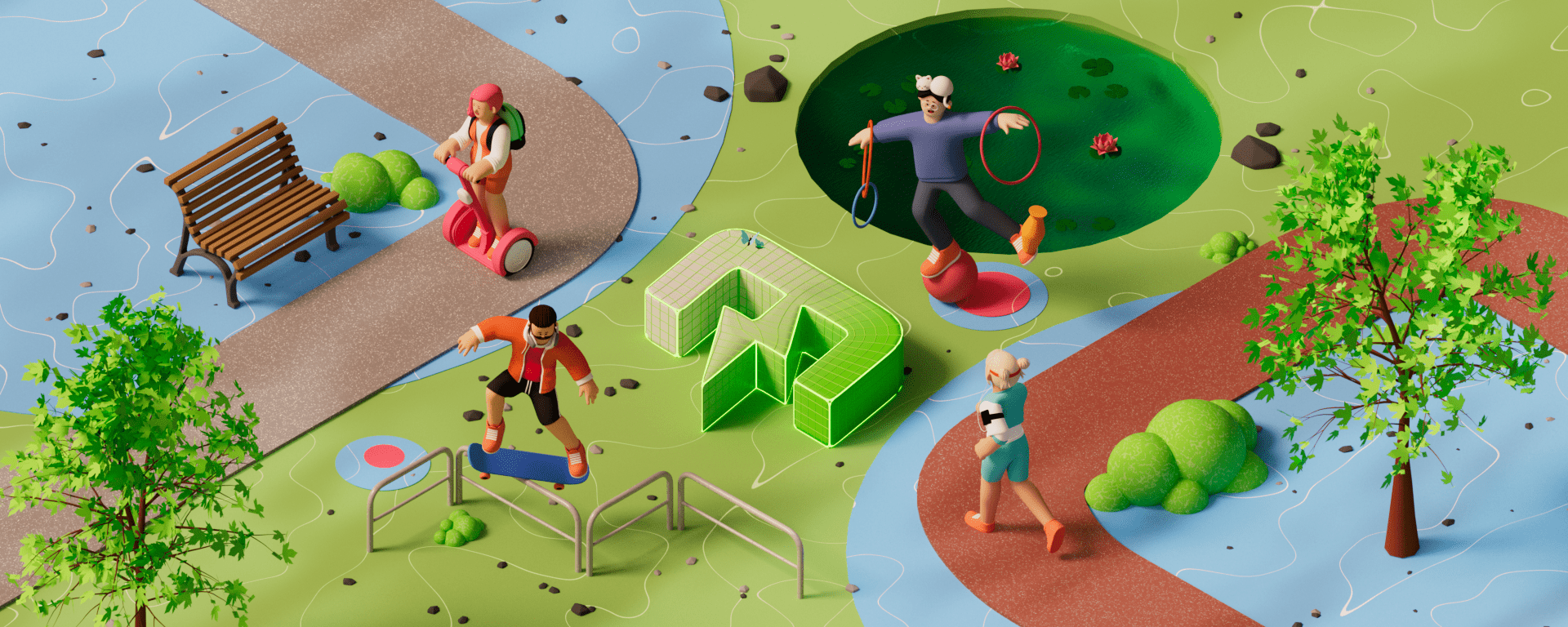 3d social banner design — Изображение №1 — 3D на Dprofile