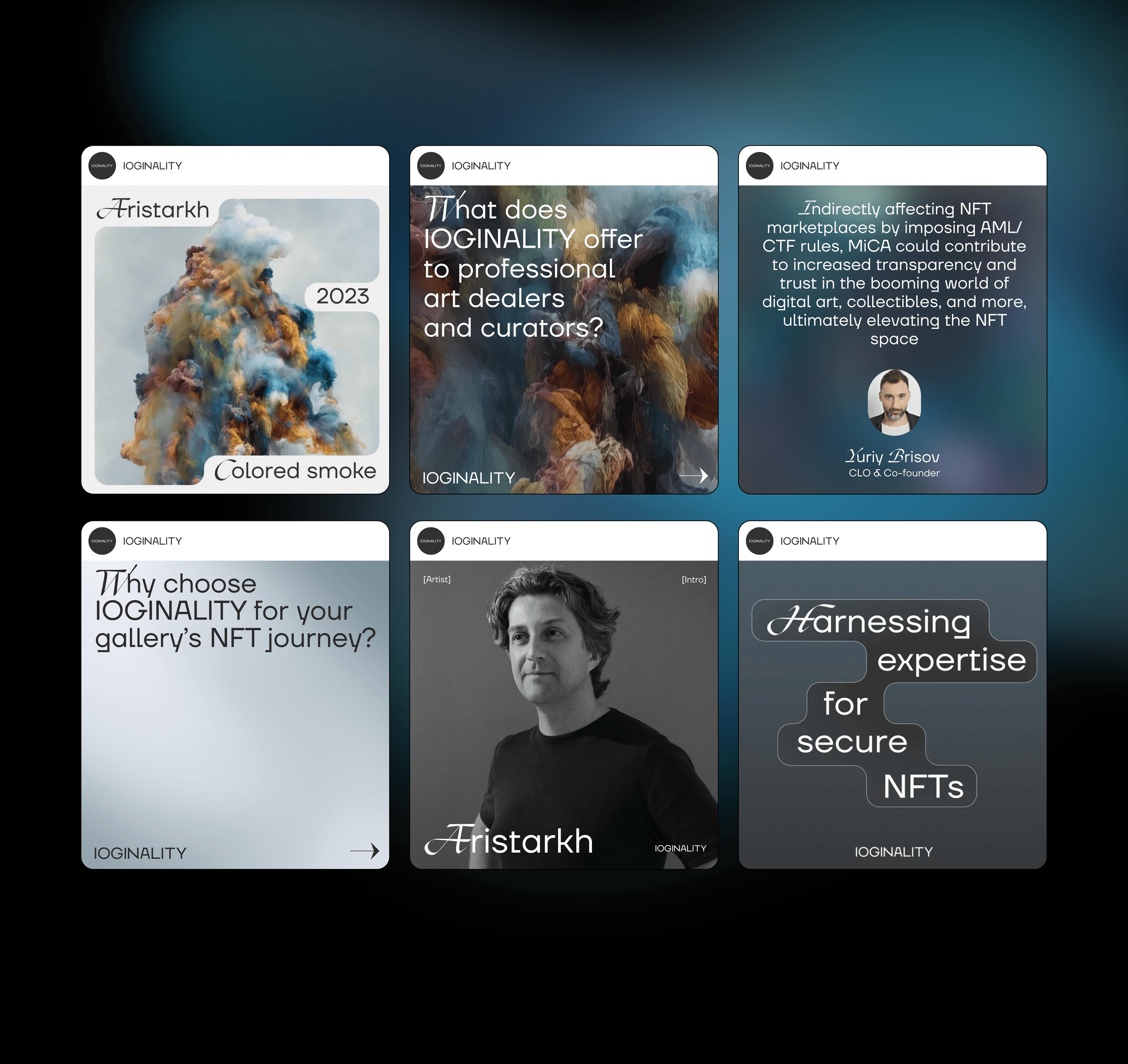 IOGINALITY — NFT-marketplace of offline modern art — Изображение №19 — Интерфейсы на Dprofile